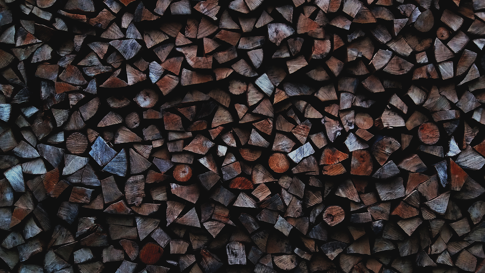 Stacked firewood texture HD HD Wallpaper