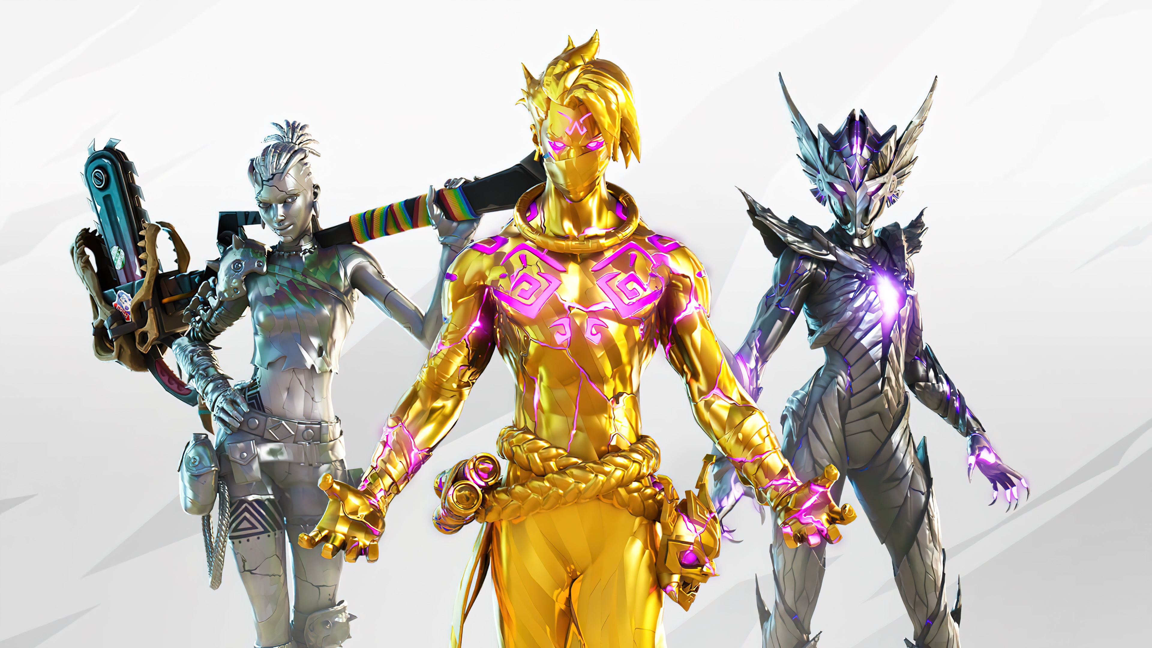 Fortnite Skins: Raz, Tarana, and Spire Assassin 4K HD Wallpaper