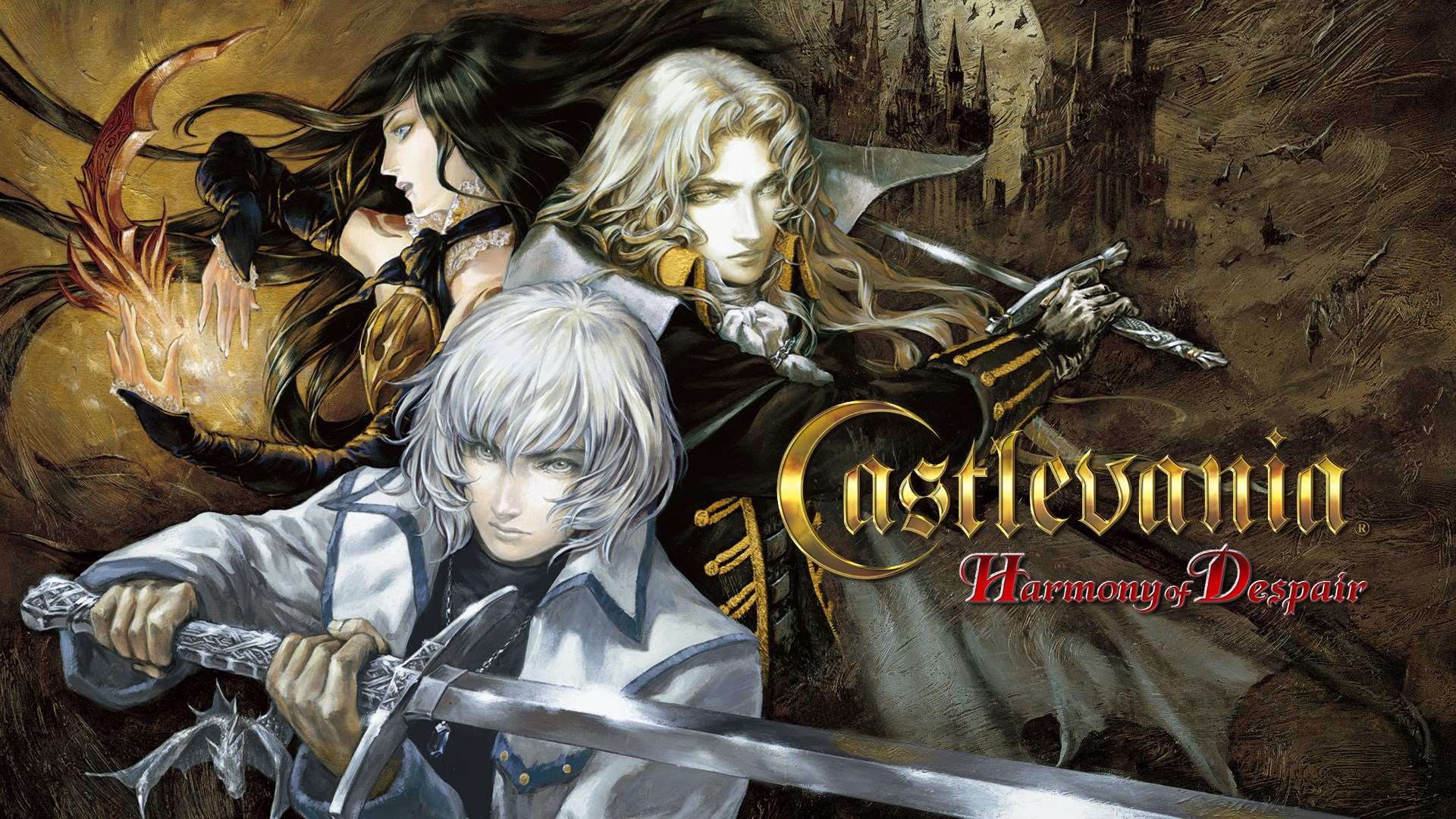 Castlevania Harmony of Despair featuring Alucard and Soma Cruz HD Wallpaper