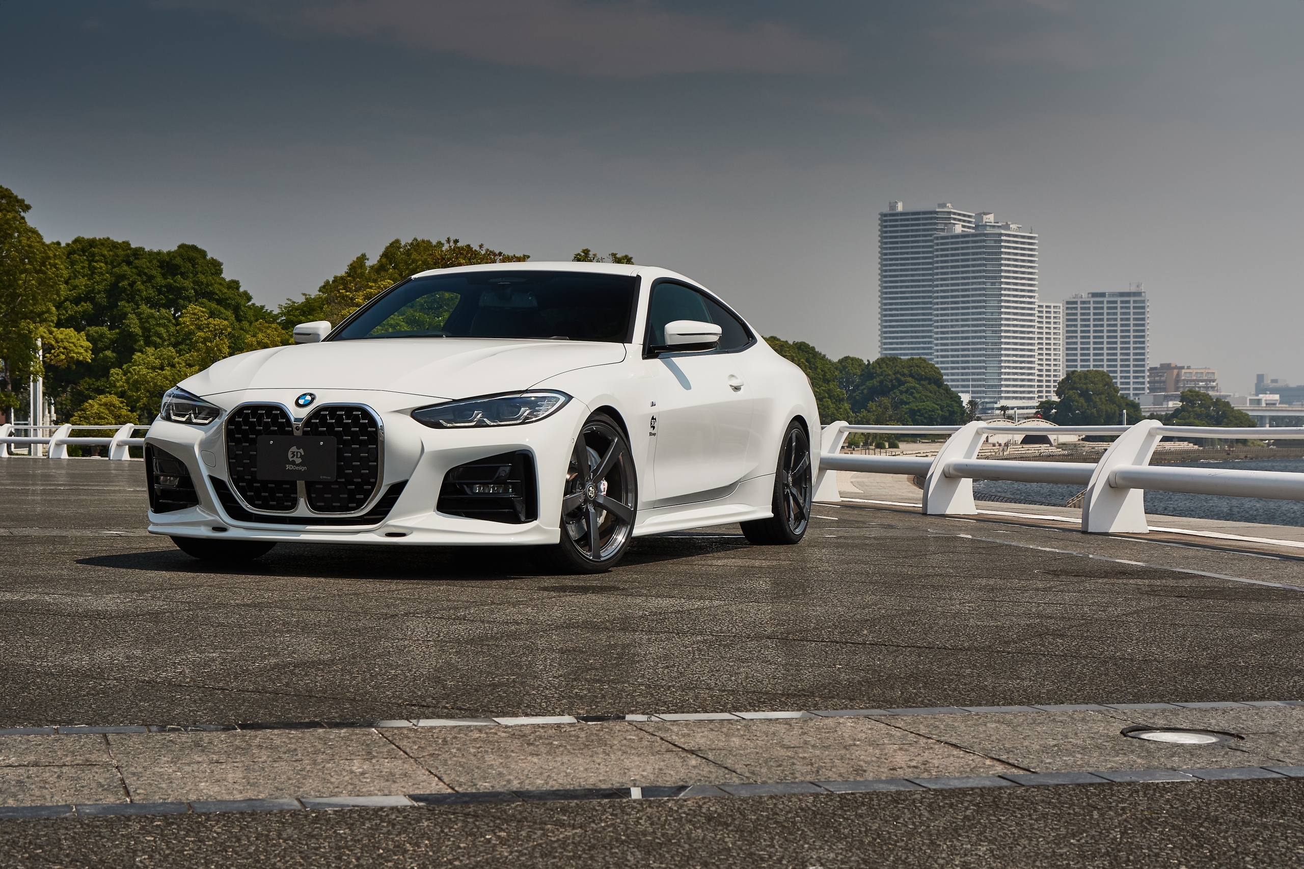 White BMW 4 Series Coupe M Sport HD Wallpaper