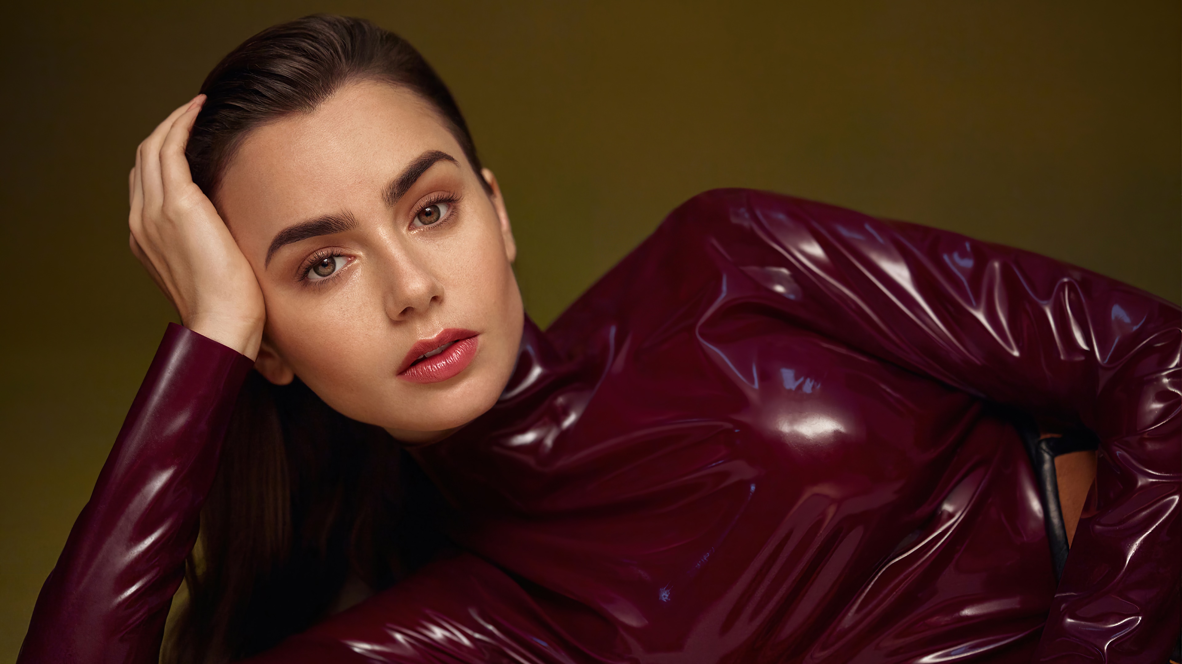 Lily Collins in Vogue 4K HD Wallpaper