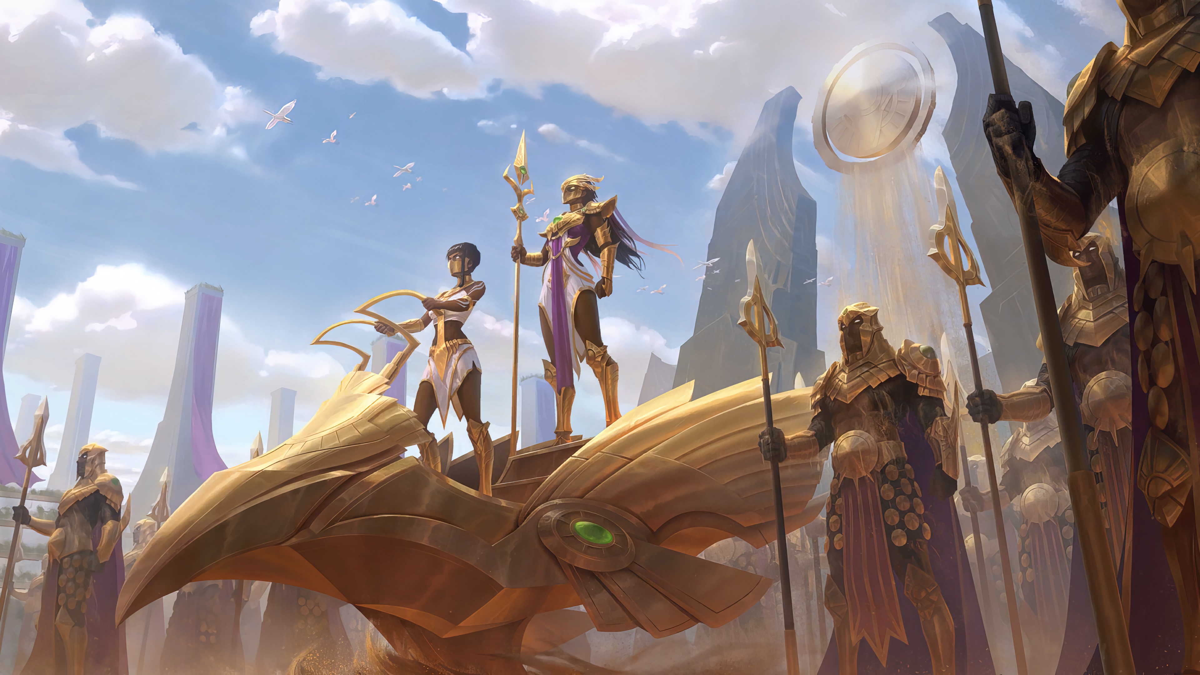 Golden Herald from Legends of Runeterra 4K HD Wallpaper