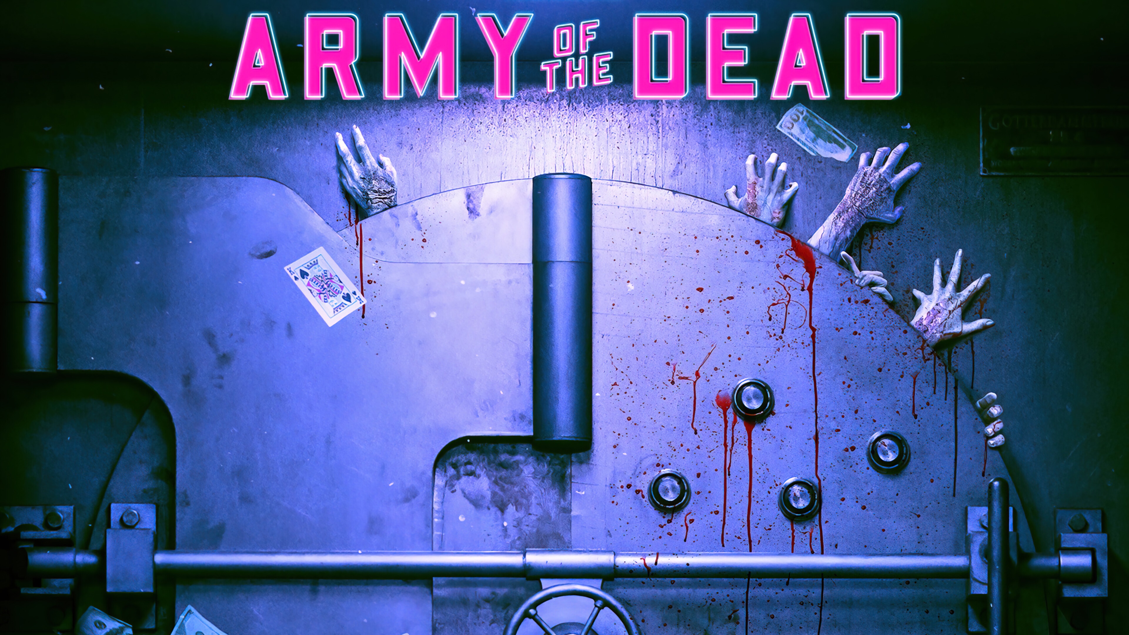 Army of the Dead vault with zombie hands HD Wallpaper