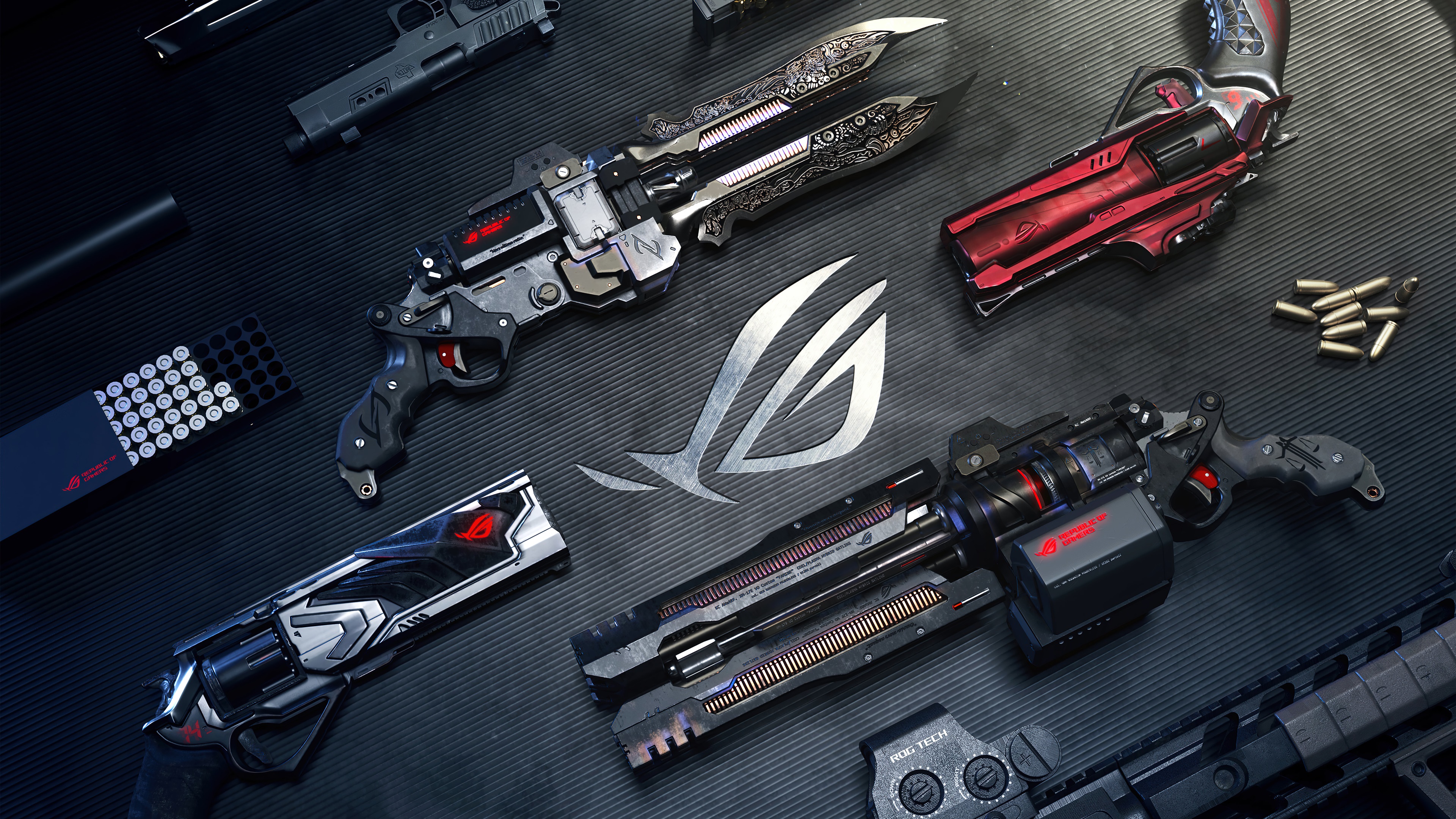 ROG Sci-Fi Weapons and Ammunition HD Wallpaper