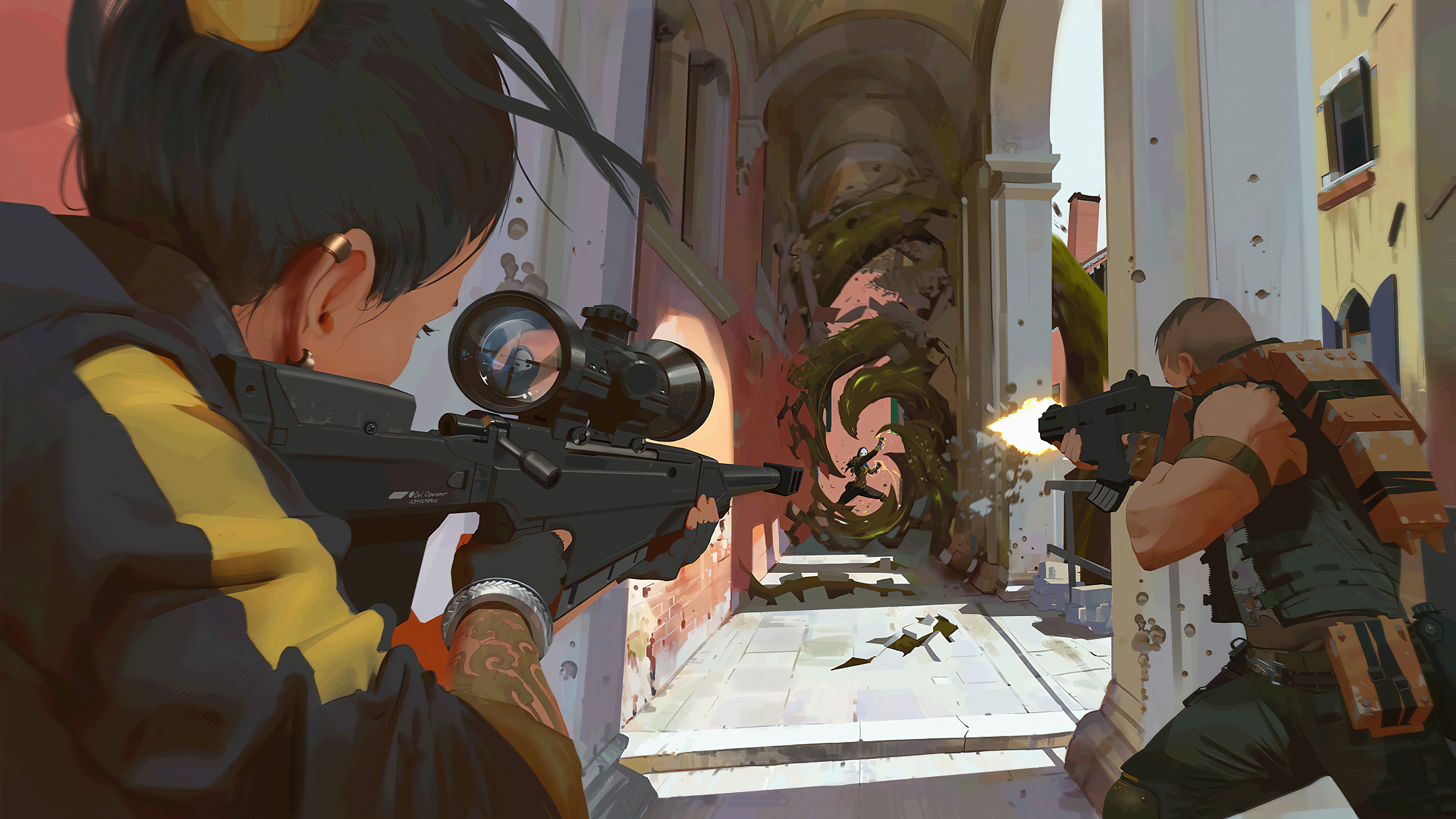 Valorant characters in combat HD Wallpaper