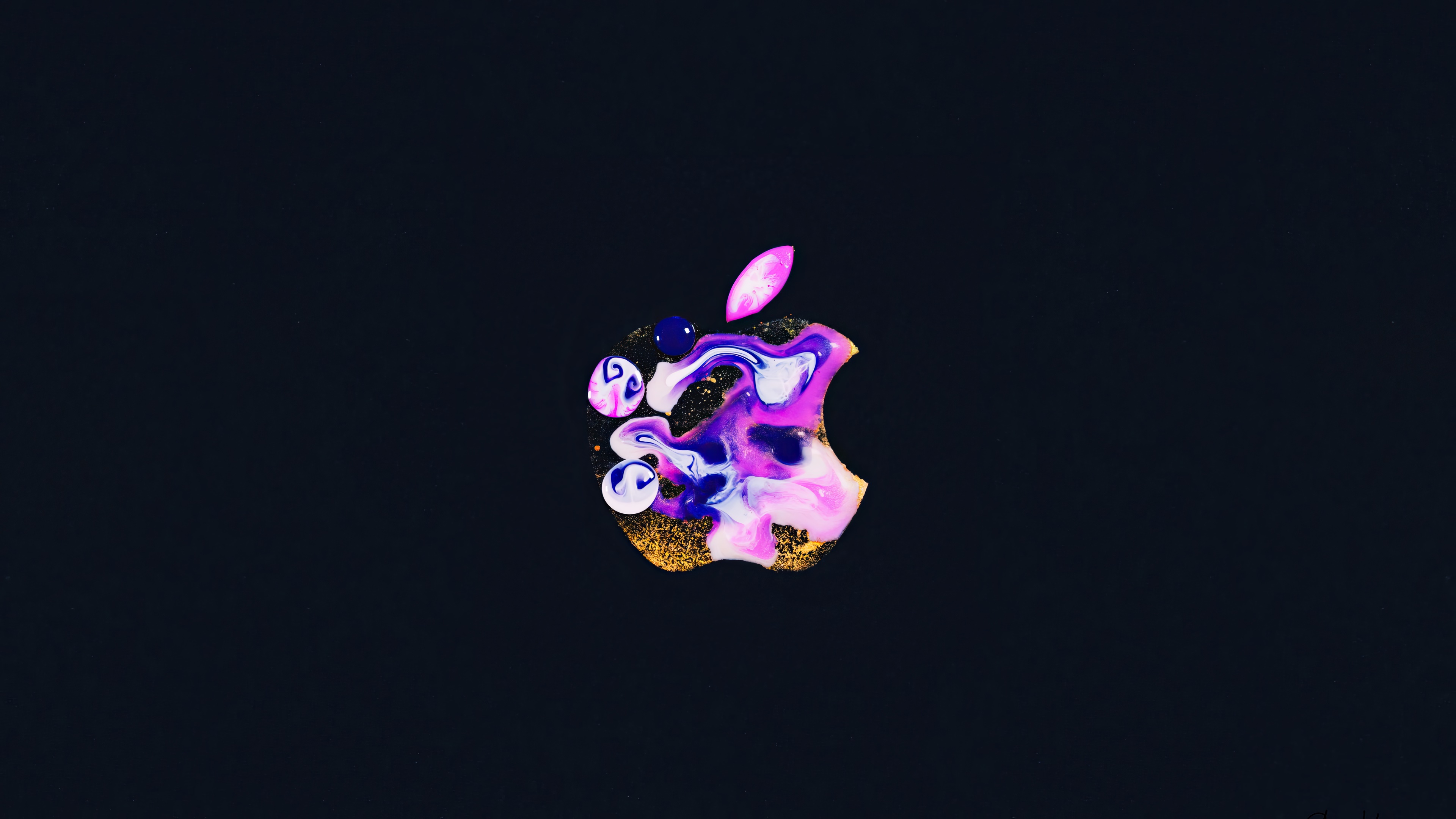 Apple logo with colorful paint HD Wallpaper