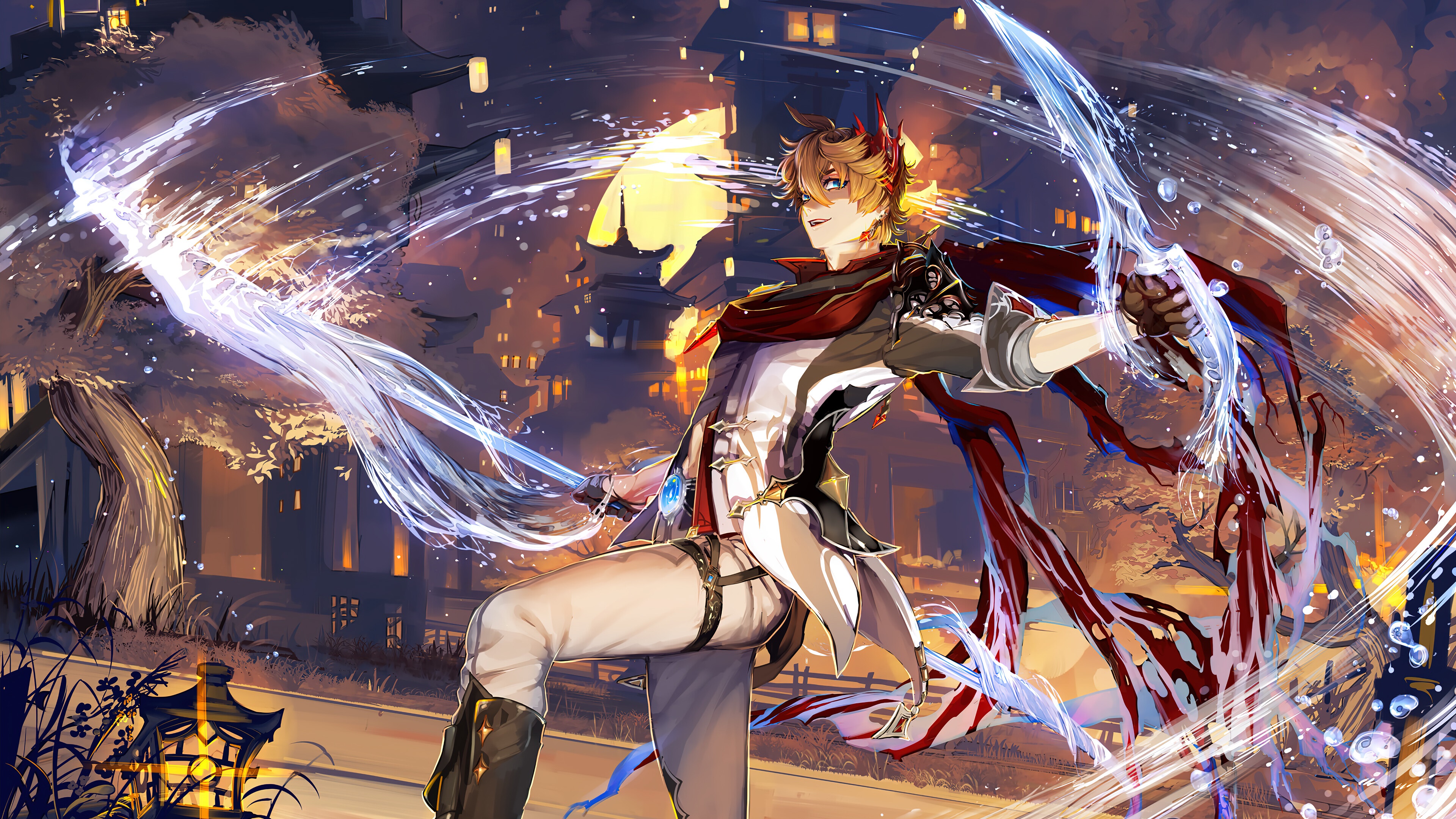 Tartaglia from Genshin Impact 4K HD Wallpaper