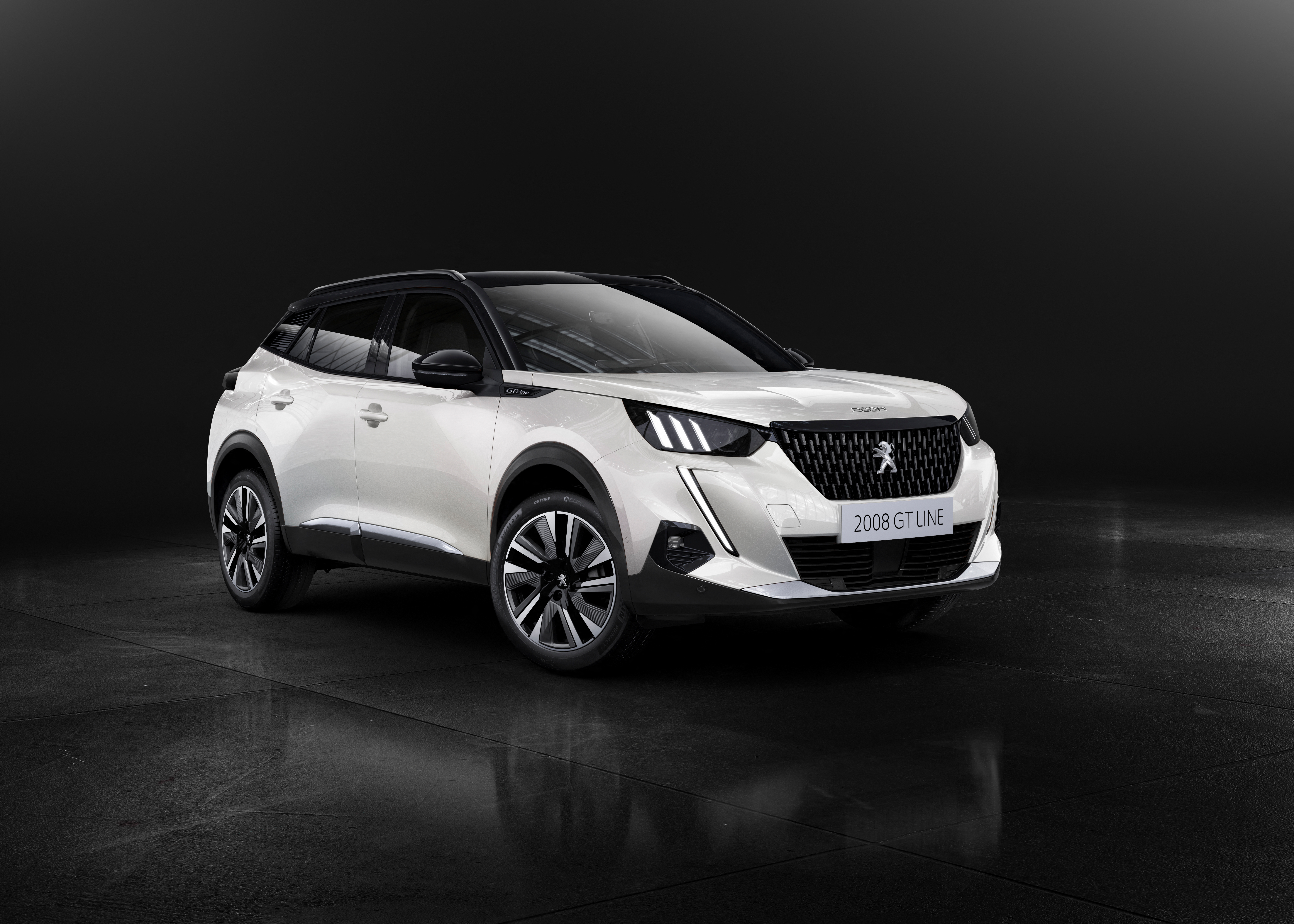 White Peugeot 2008 GT Line SUV HD Wallpaper