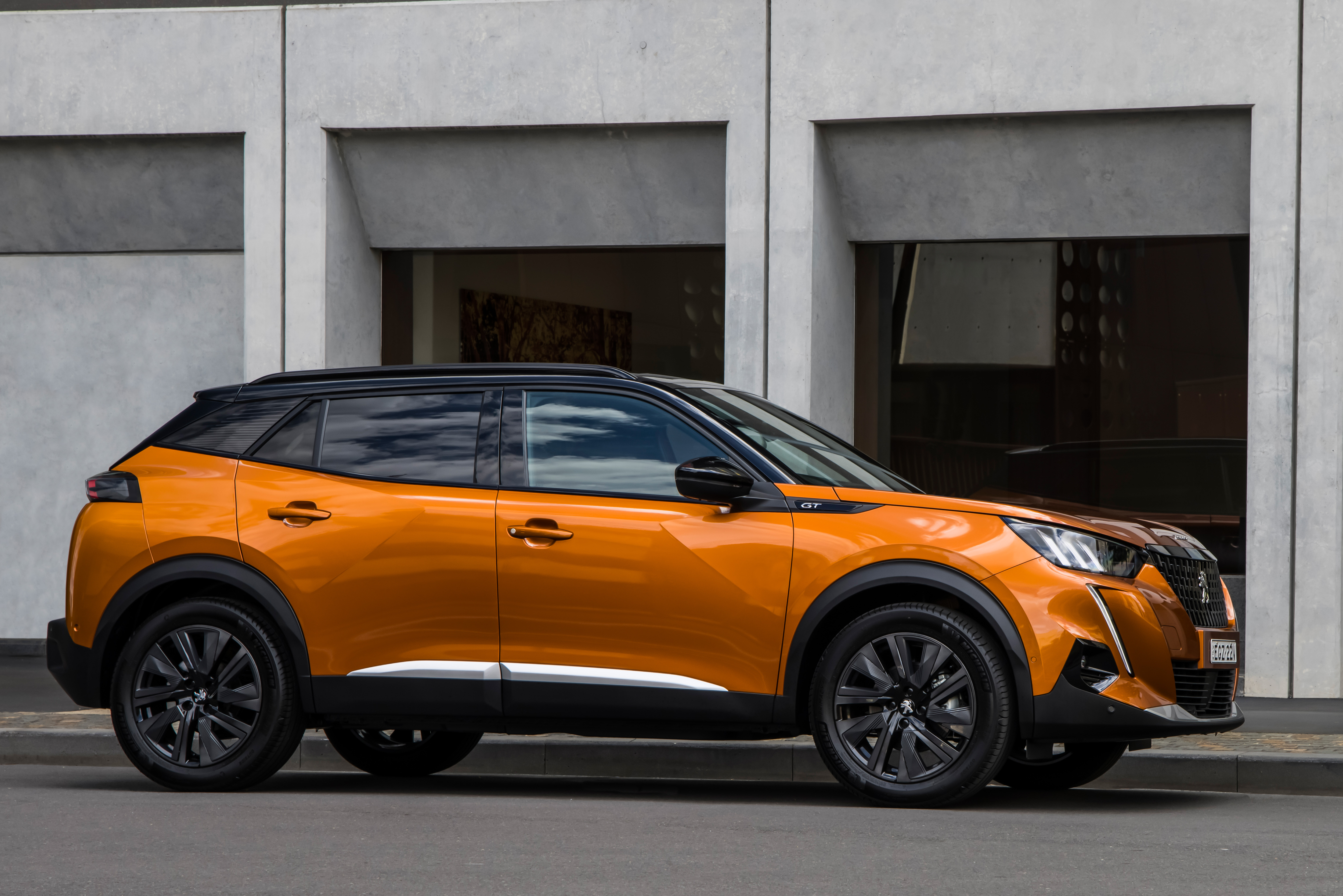 Orange Peugeot 2008 GT SUV HD Wallpaper