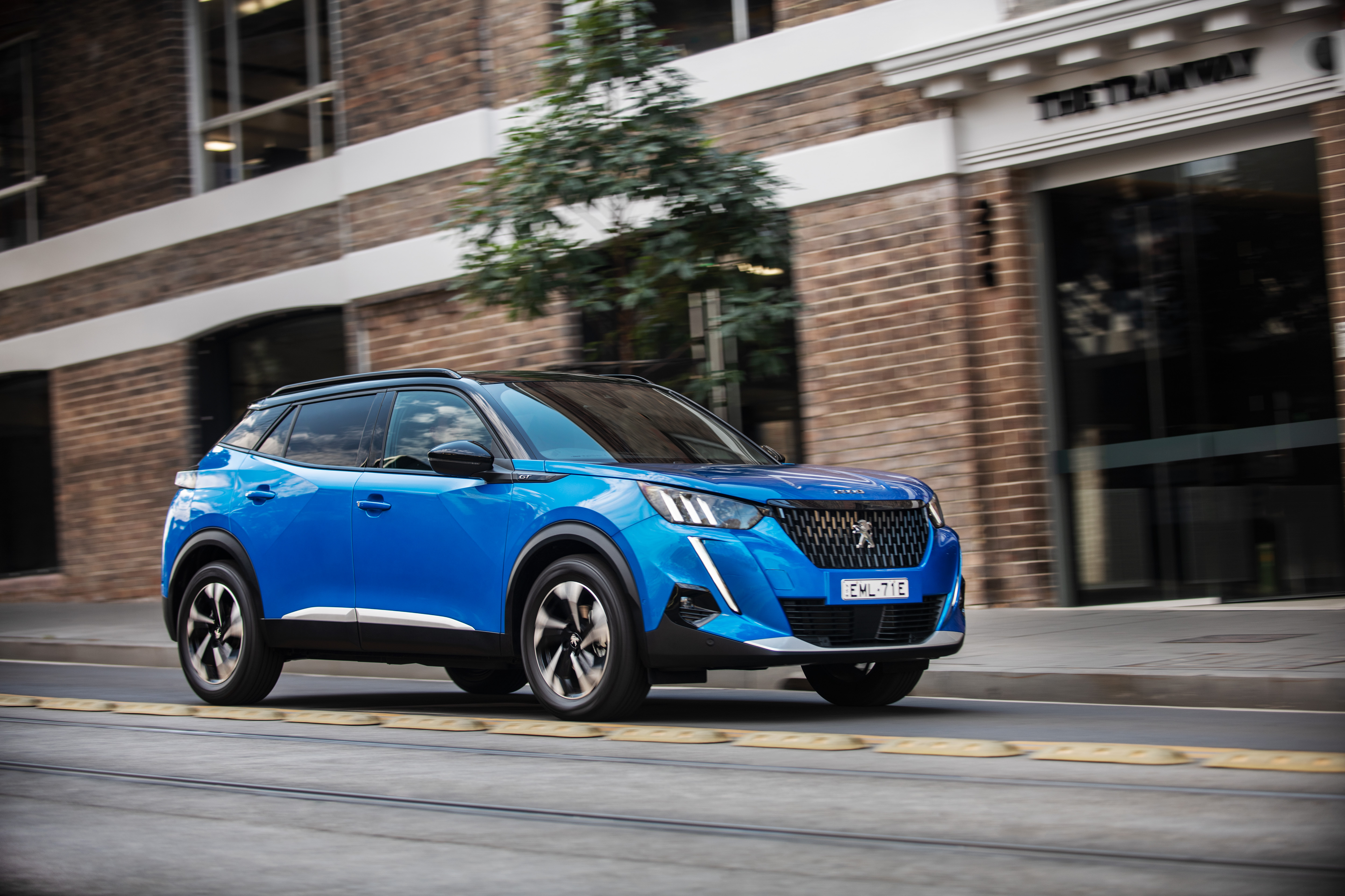 Blue Peugeot 2008 GT SUV HD Wallpaper