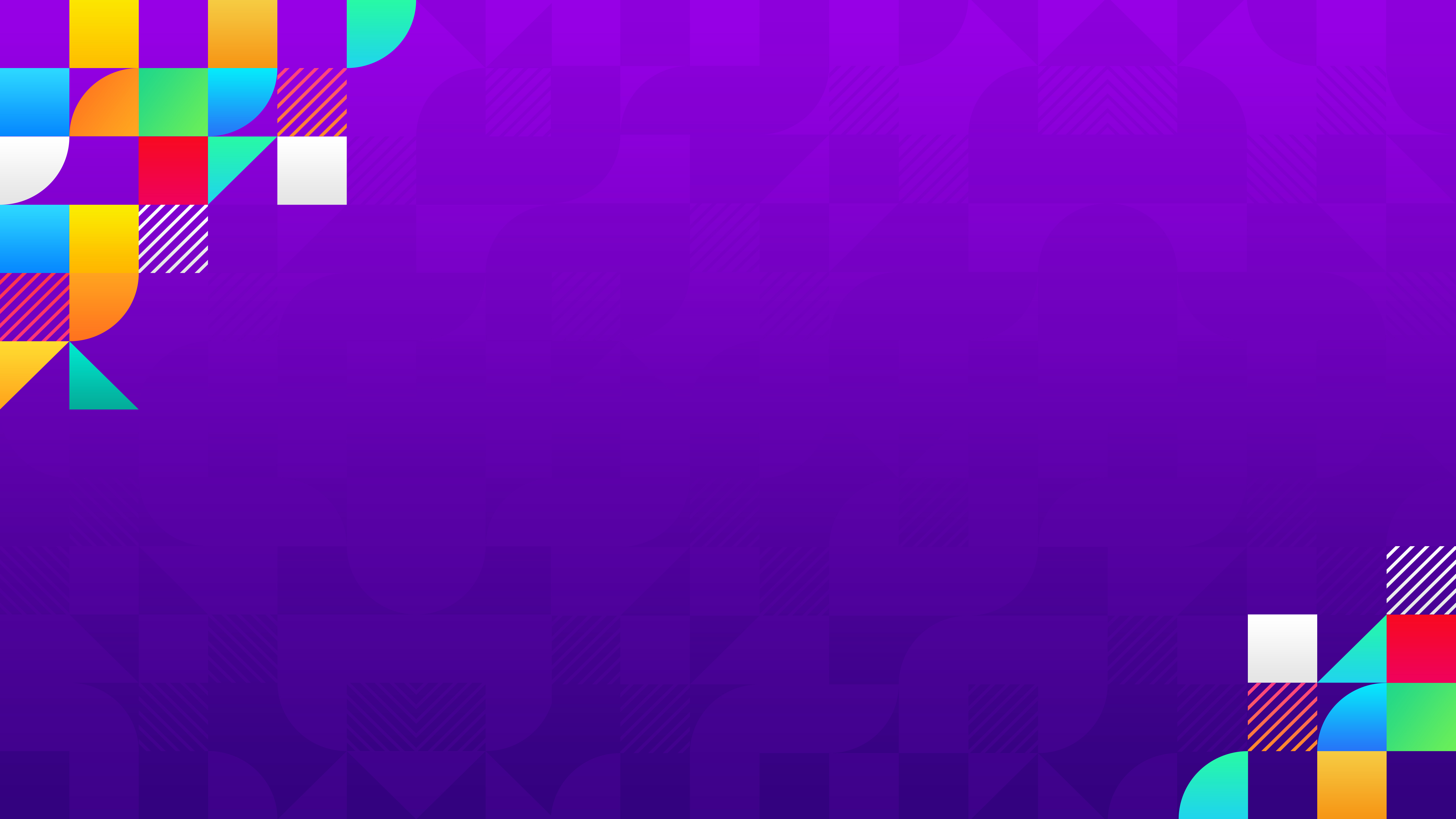 Abstract geometric shapes on purple gradient background HD Wallpaper