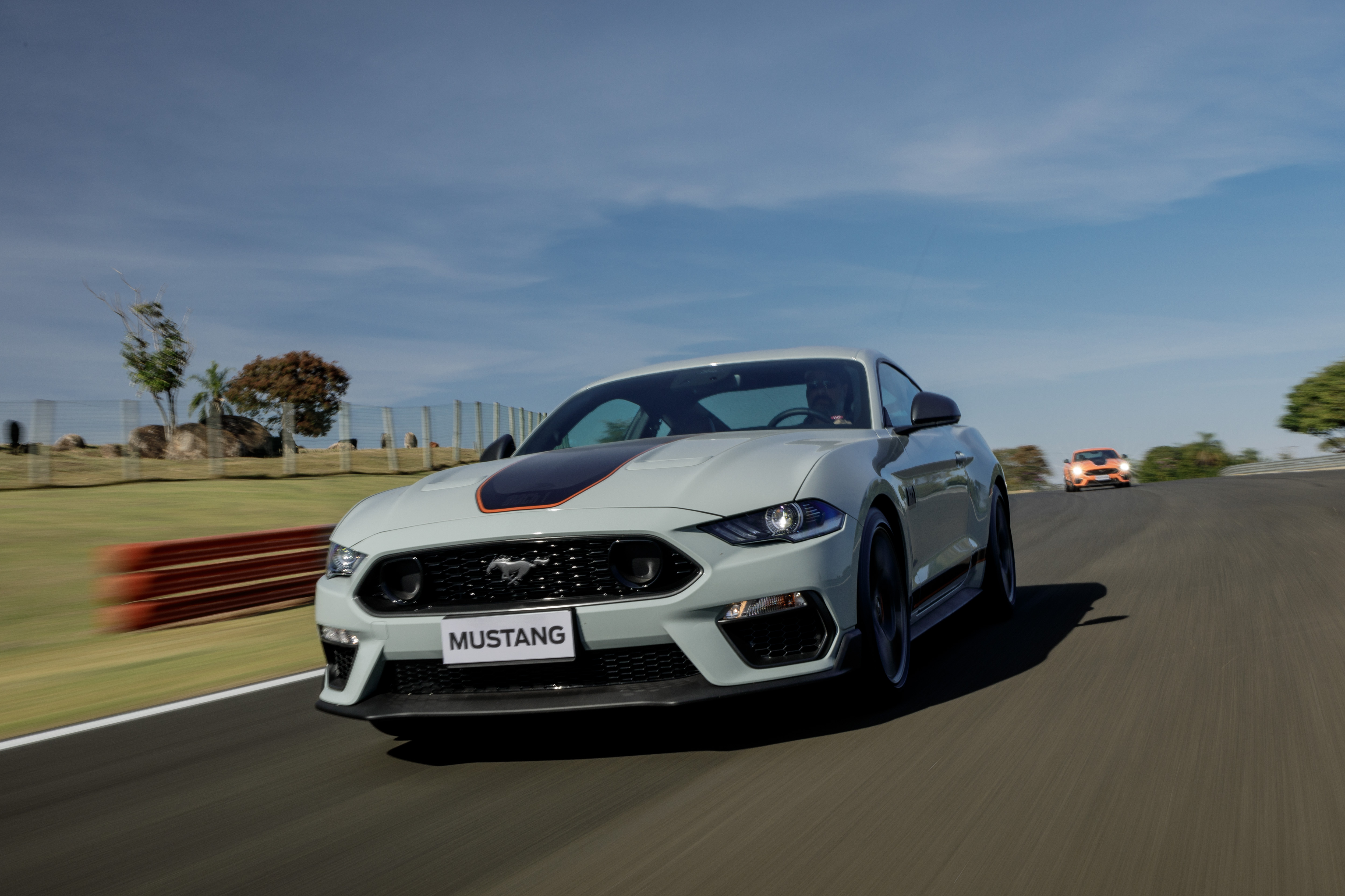 Ford Mustang Mach 1 on a race track HD Wallpaper