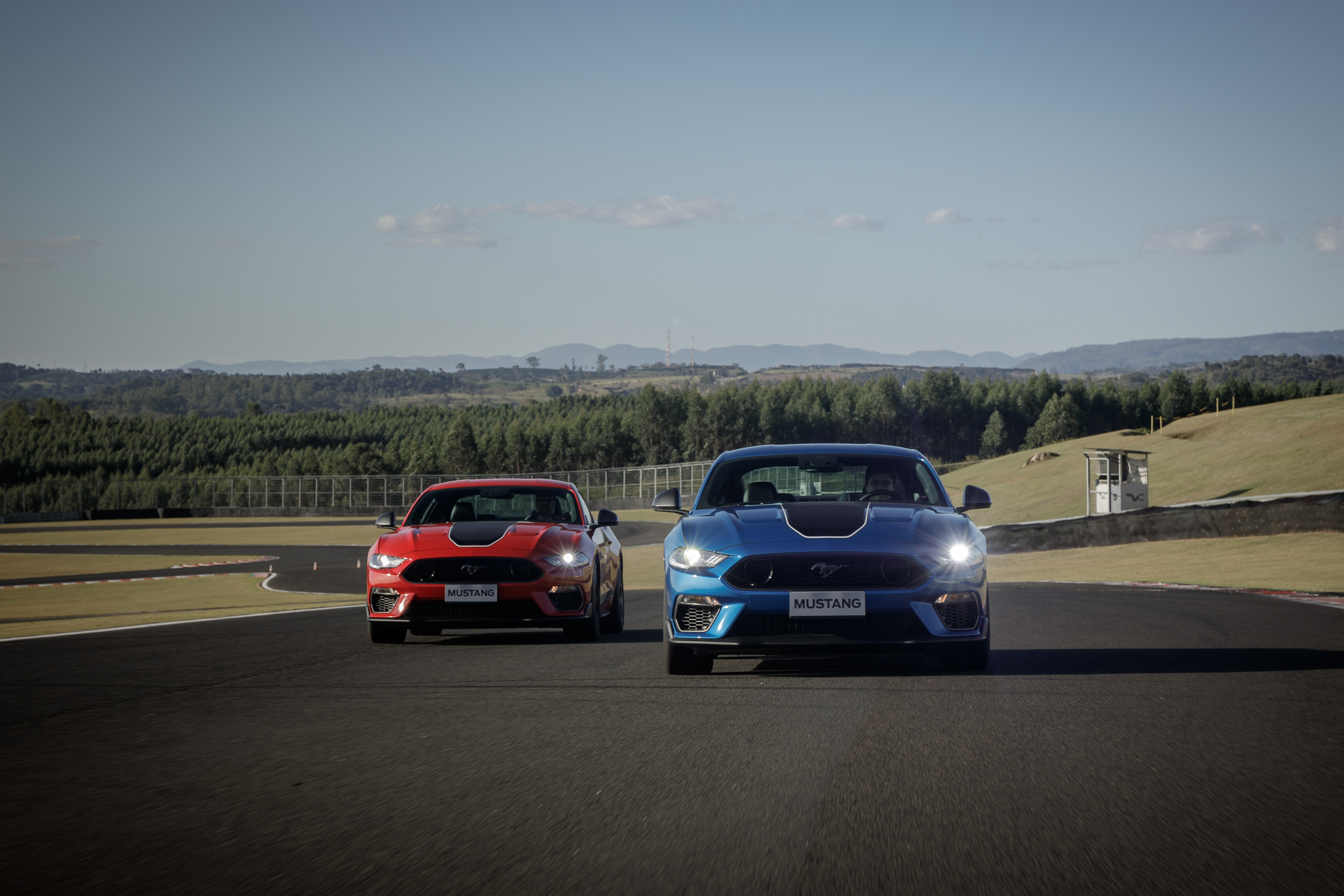 Ford Mustang Mach 1 on a race track HD Wallpaper