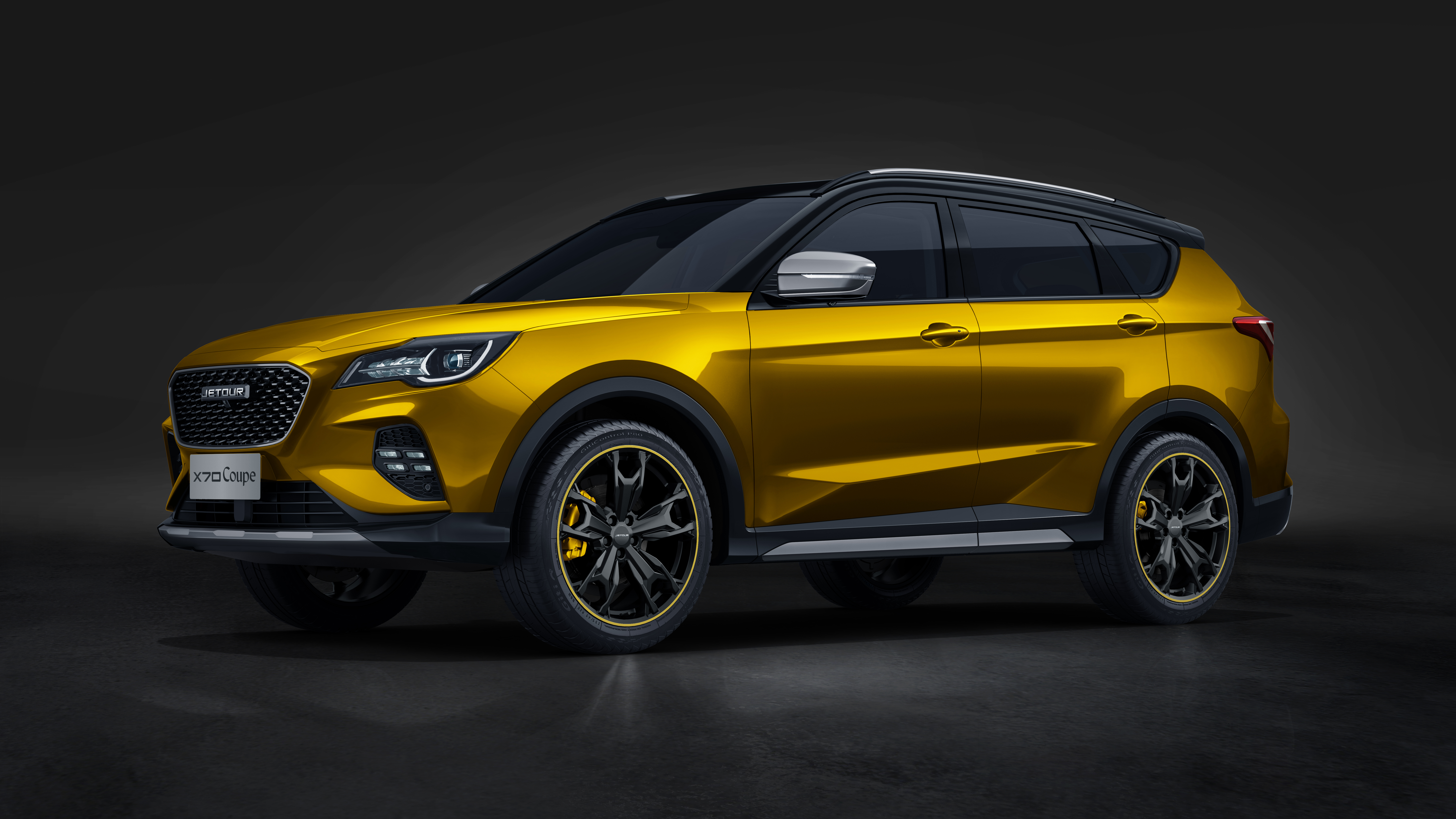 Yellow Jetour X70 Coupe SUV HD Wallpaper