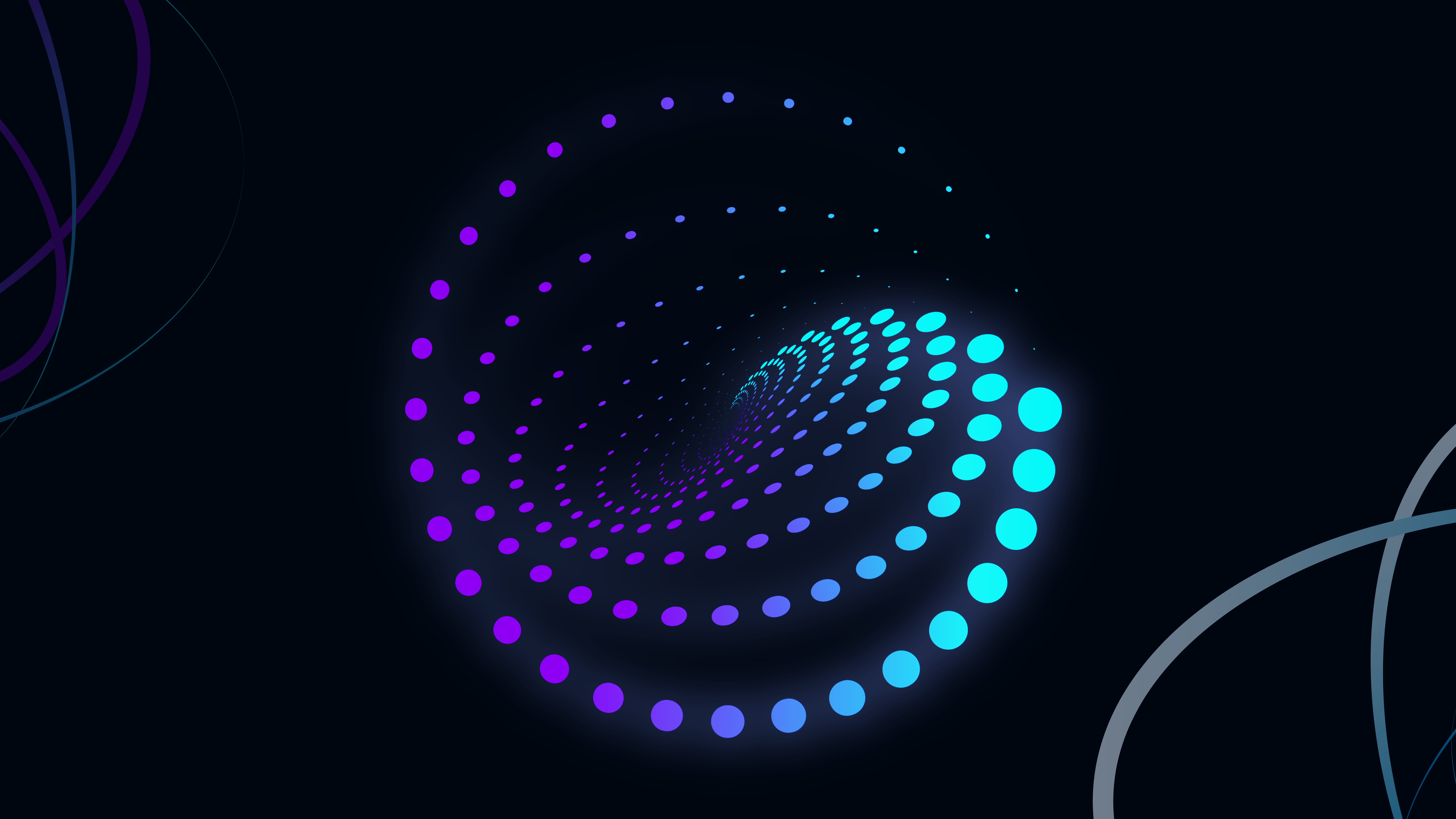 Abstract spiral of glowing dots HD Wallpaper