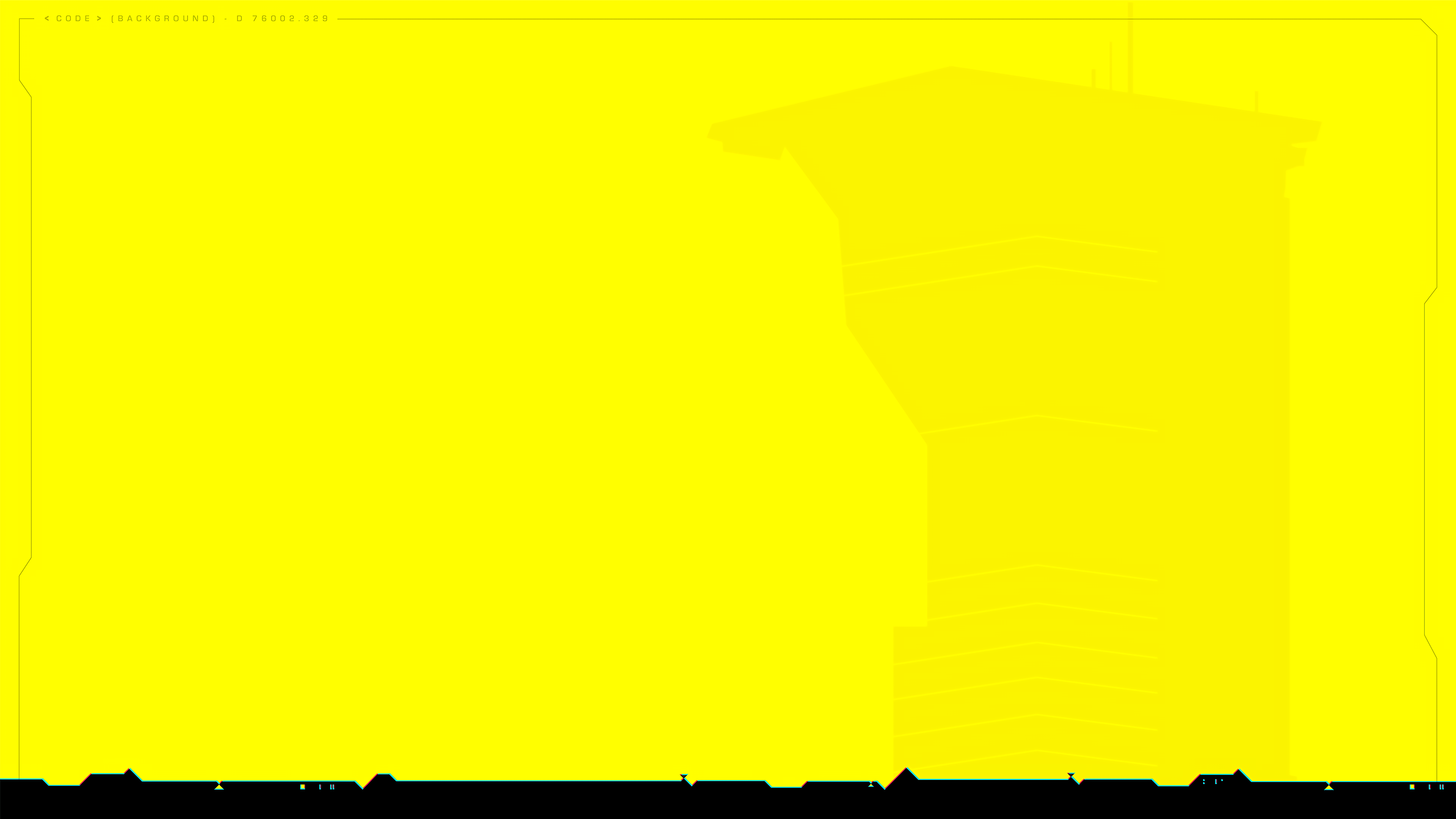 Cyberpunk 2077 minimalist yellow background HD Wallpaper