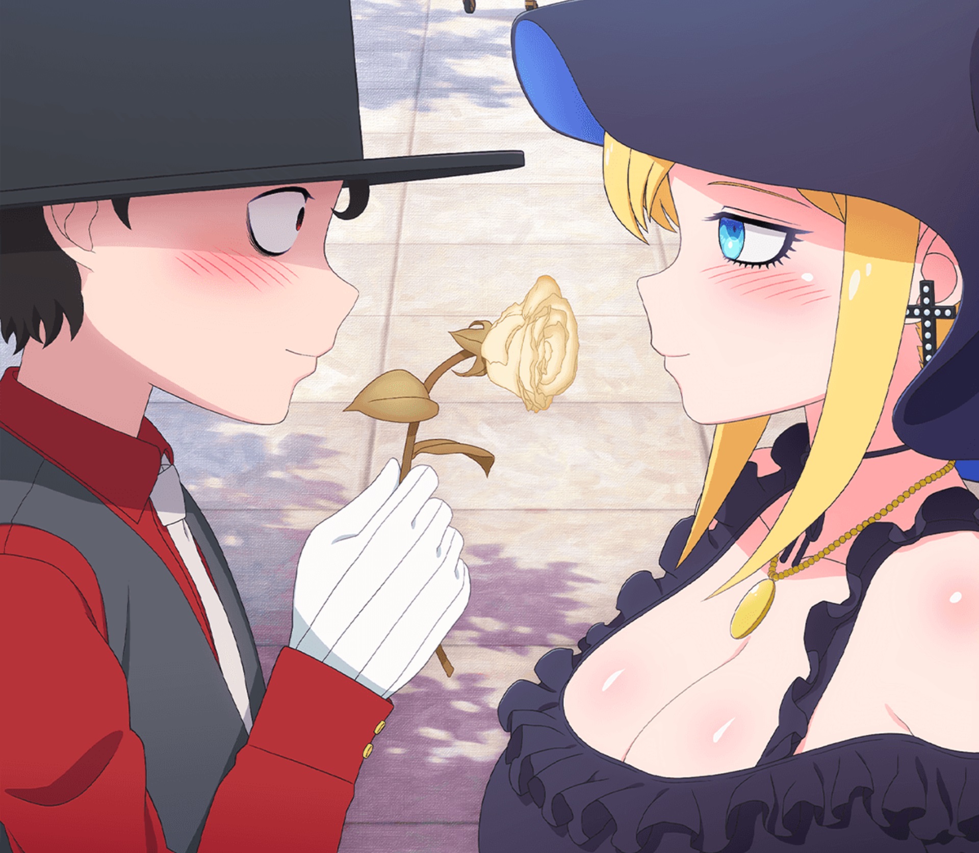 Alice and Bocchan with a Rose HD Wallpaper