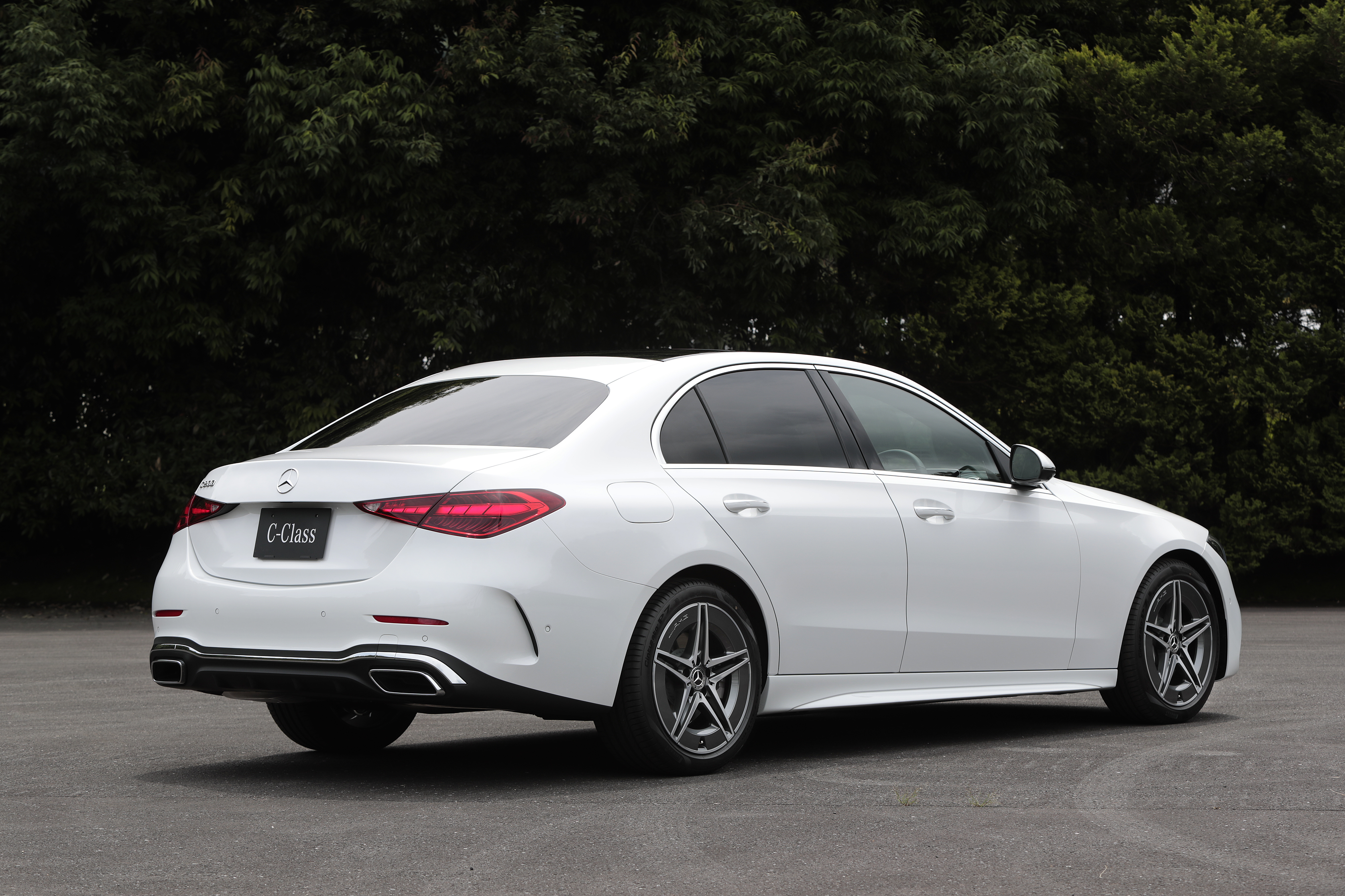 White Mercedes-Benz C-Class Sedan HD Wallpaper