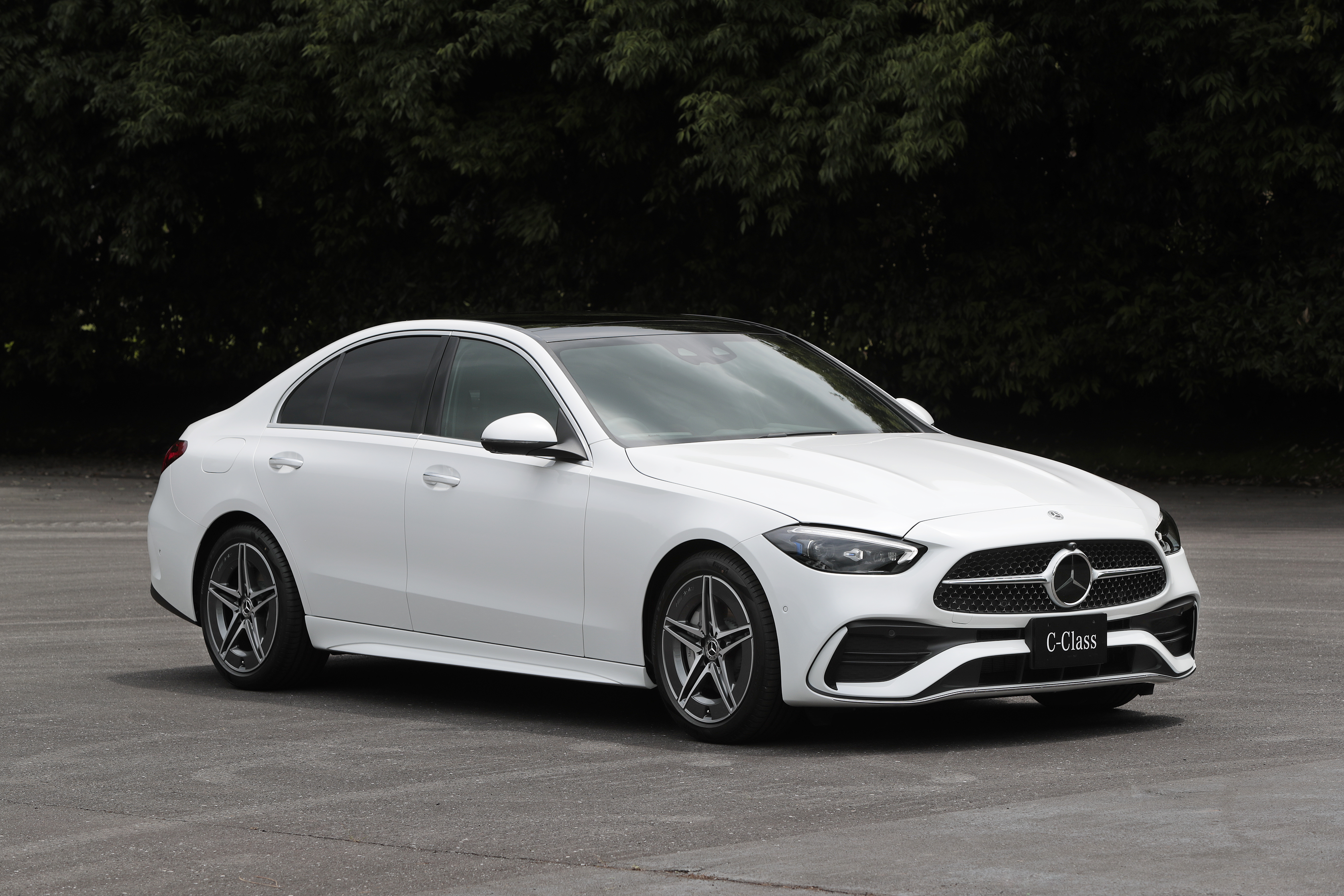 White Mercedes-Benz C-Class Sedan HD Wallpaper