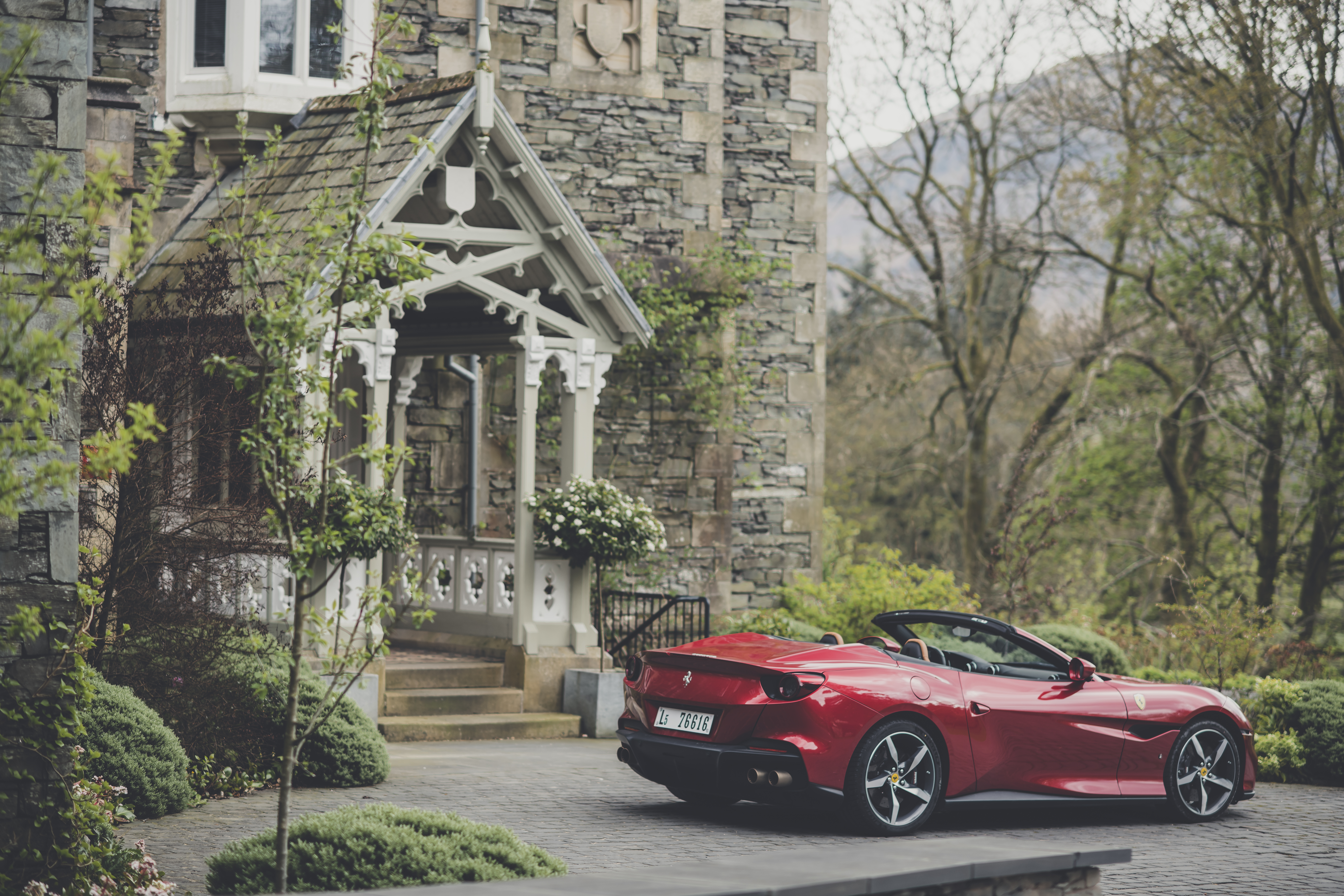 Red Ferrari Portofino M Convertible HD Wallpaper