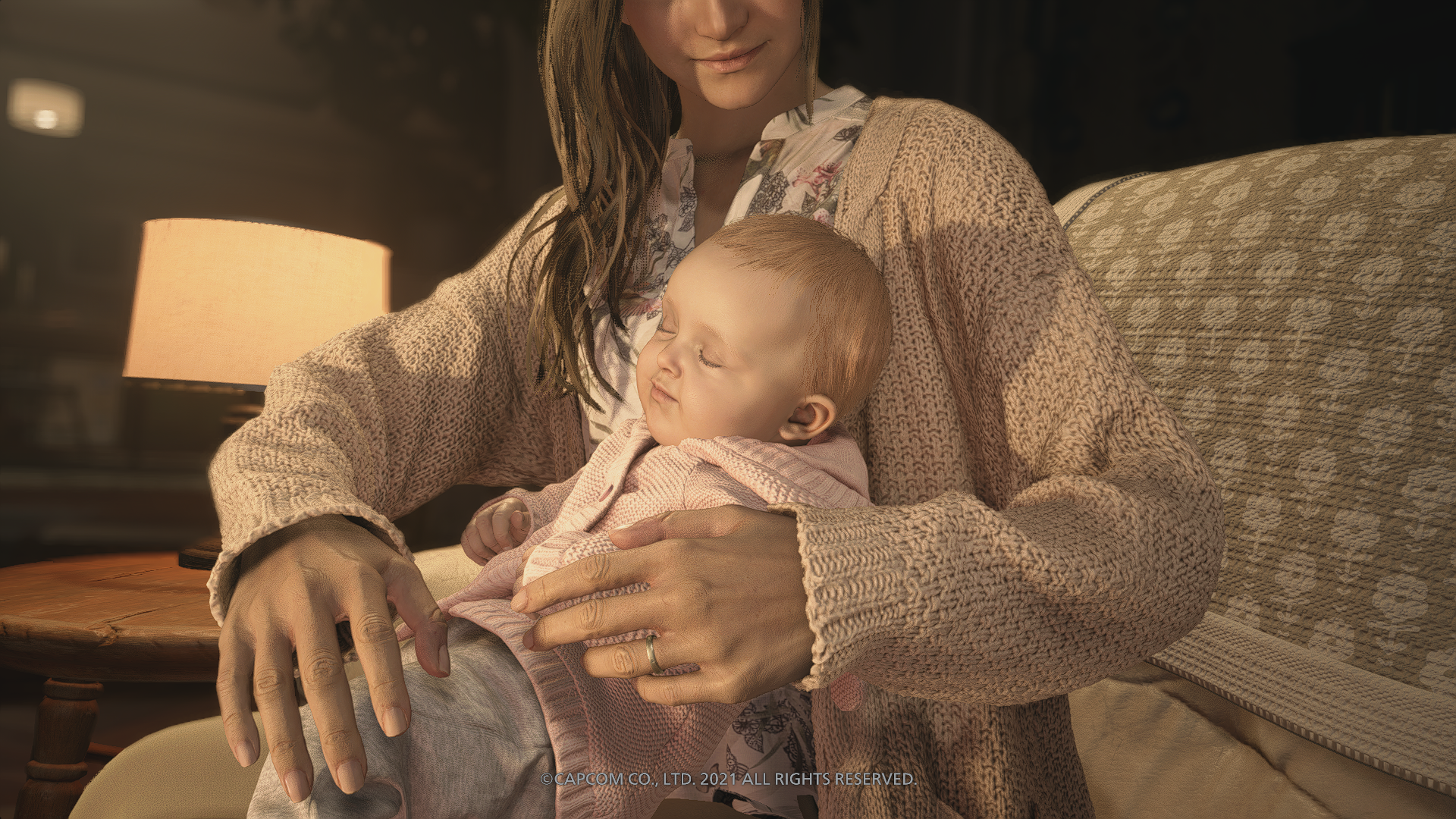 Rose Winters holding baby Rose Winters from Resident Evil 8: Village HD Wallpaper