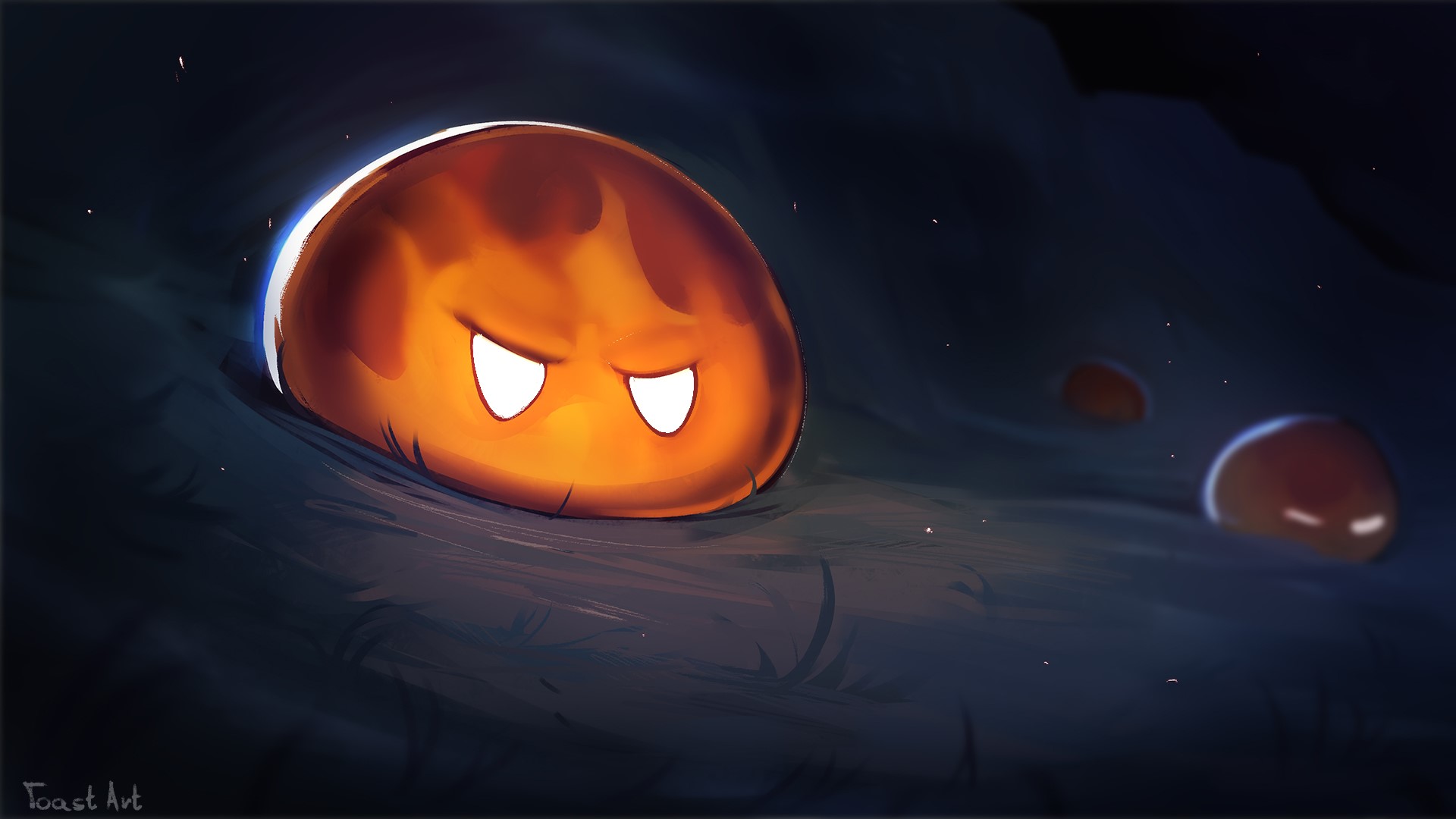 Pyro Slime from Genshin Impact HD Wallpaper