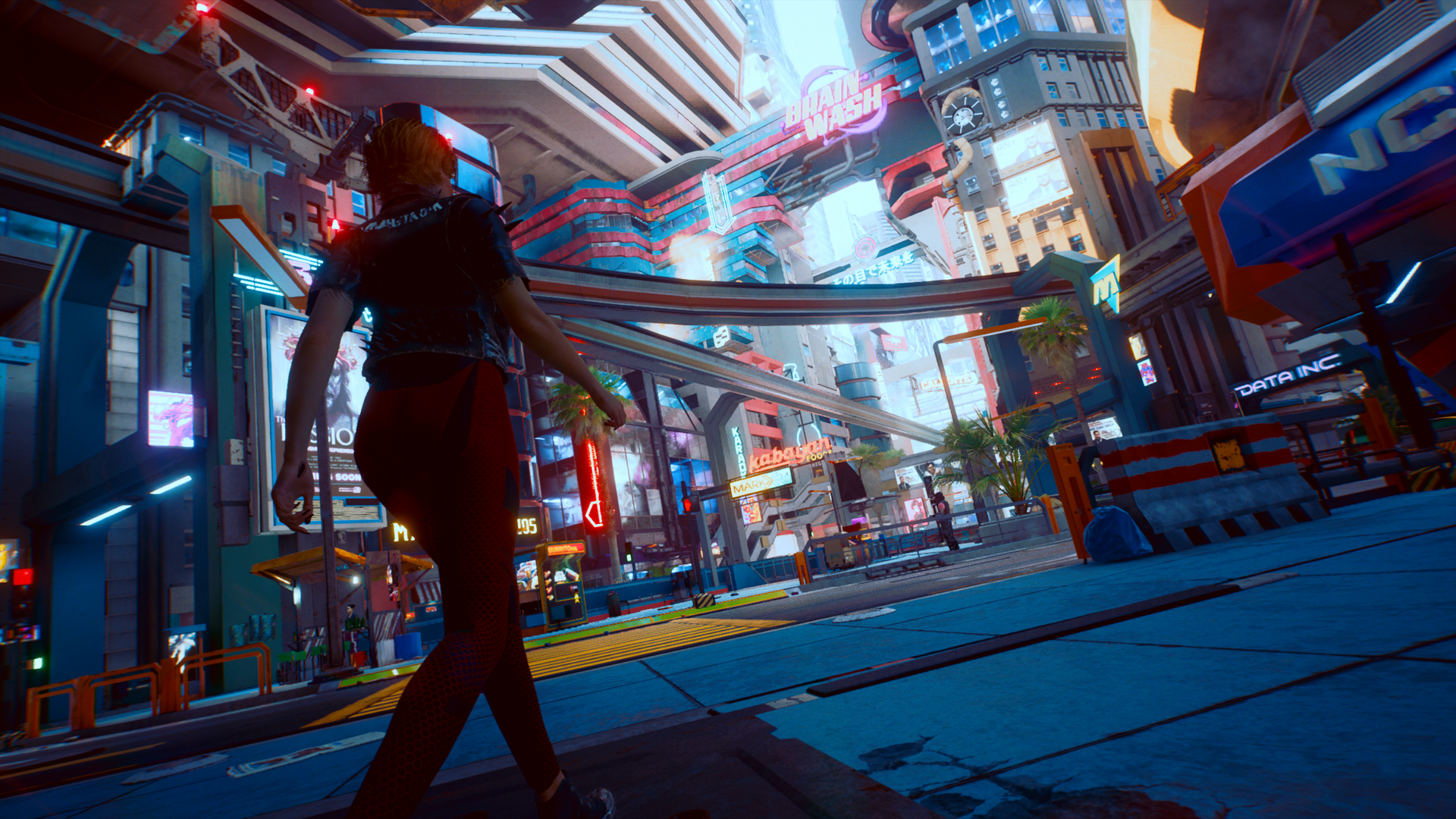 V from Cyberpunk 2077 in Night City HD Wallpaper