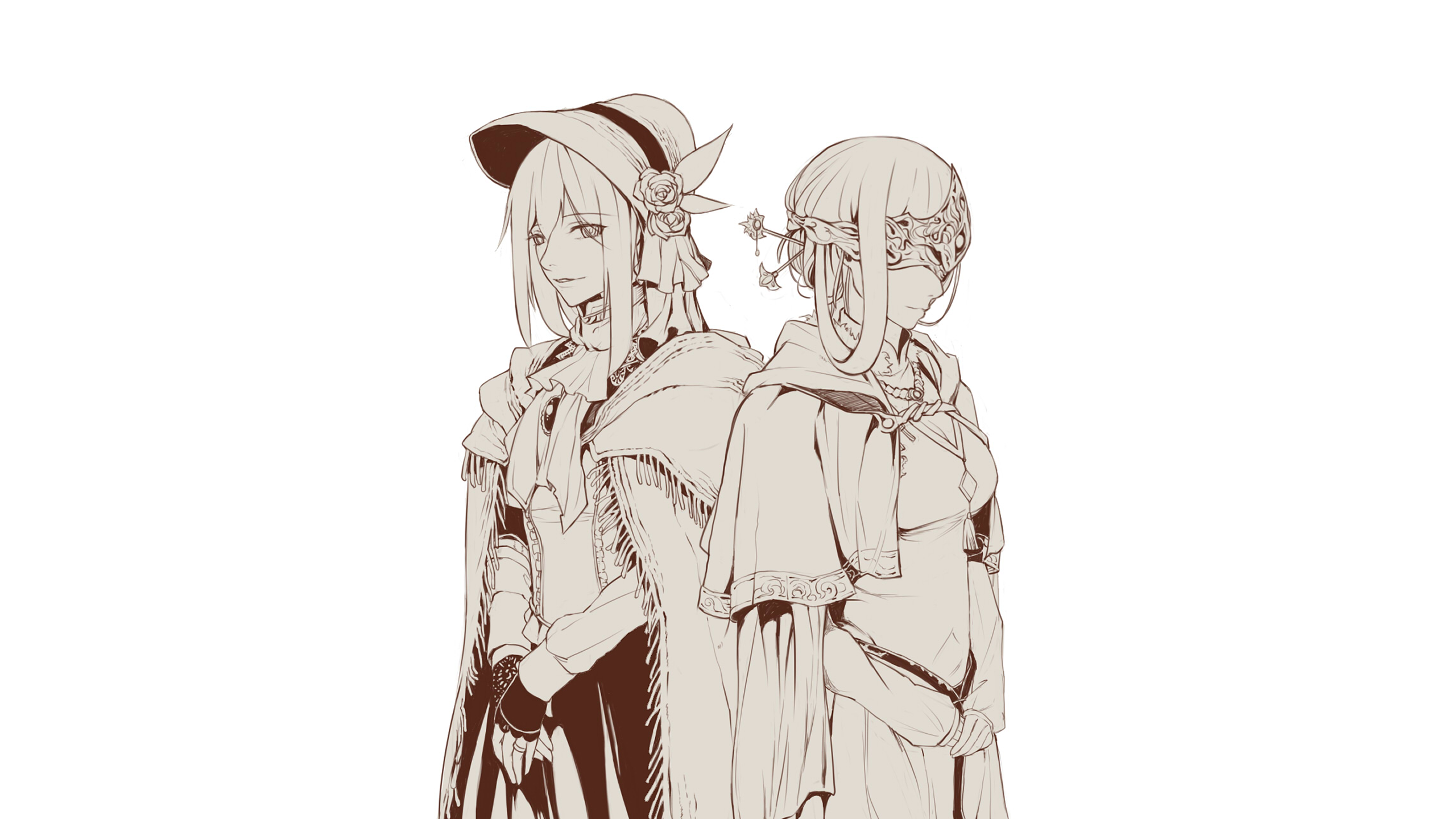 Plain Doll and Firekeeper from Bloodborne and Dark Souls HD Wallpaper