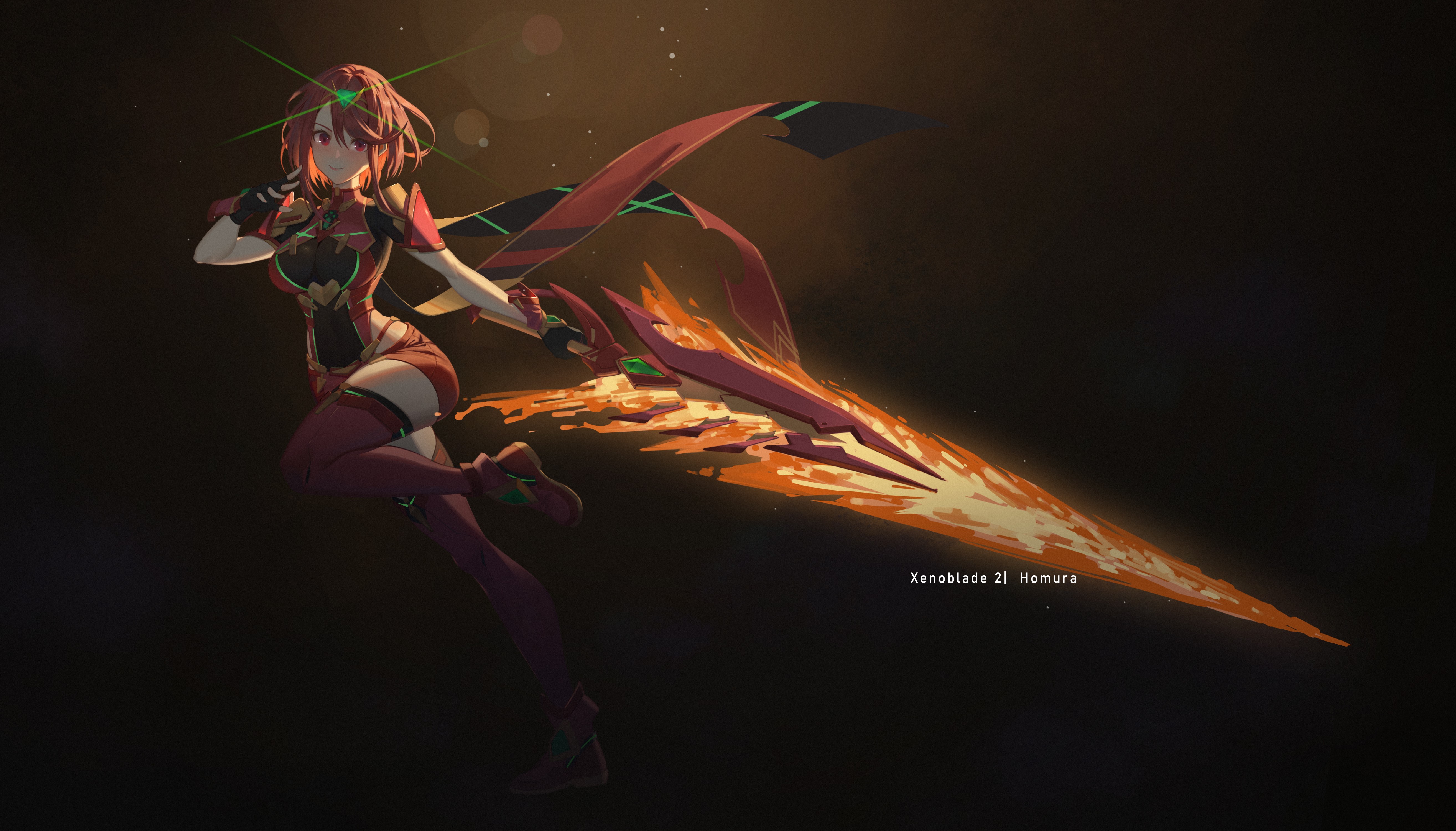 Pyra from Xenoblade Chronicles 2 with sword HD Wallpaper
