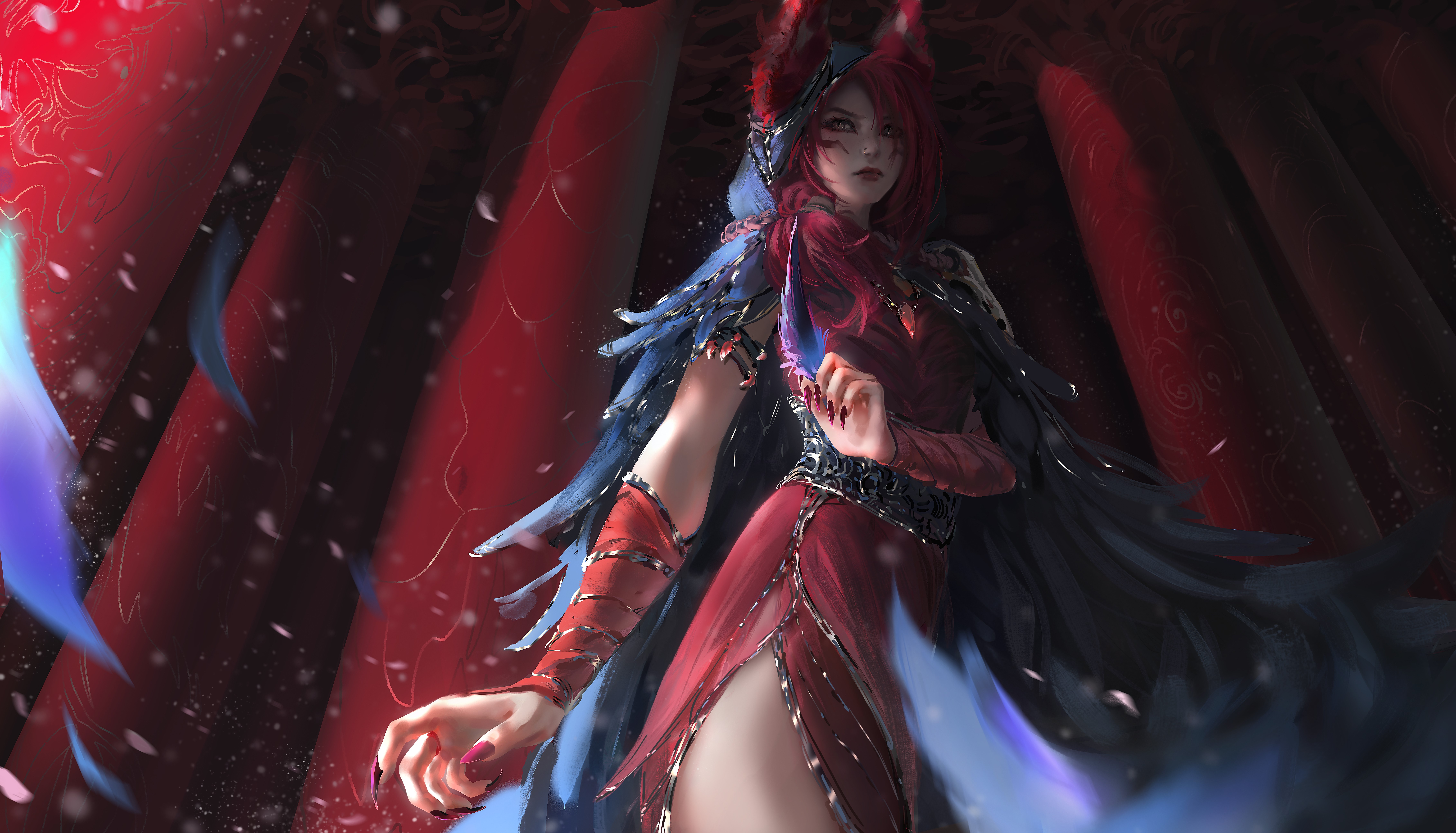 Ahri from League of Legends fan art HD Wallpaper
