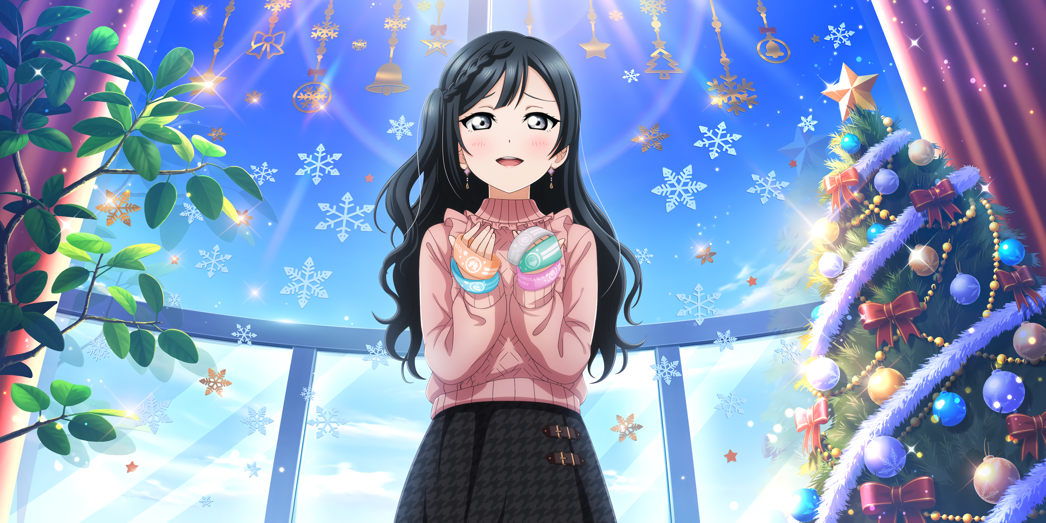 Yuki Setsuna from Love Live! Sunshine!! Christmas HD Wallpaper
