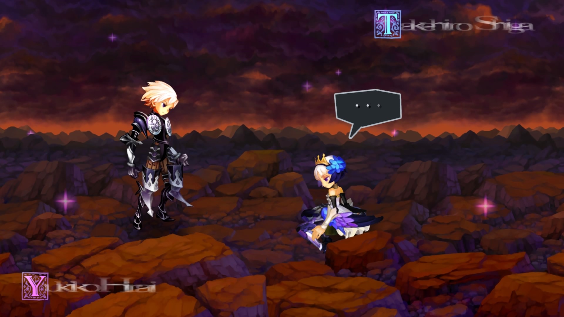 Odin Sphere Leifthrasir: Characters in a rocky landscape HD Wallpaper