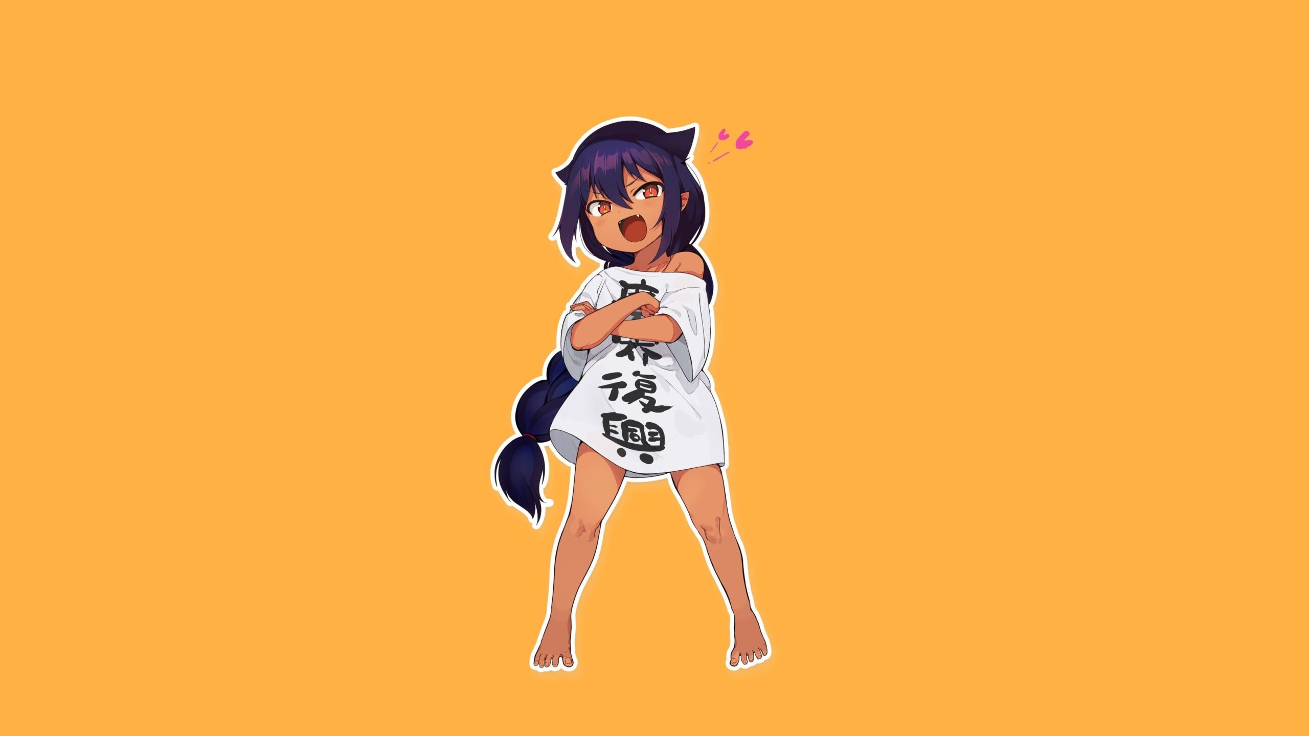 Jahy from Jahy-sama wa Kujikenai! wearing an oversized shirt HD Wallpaper