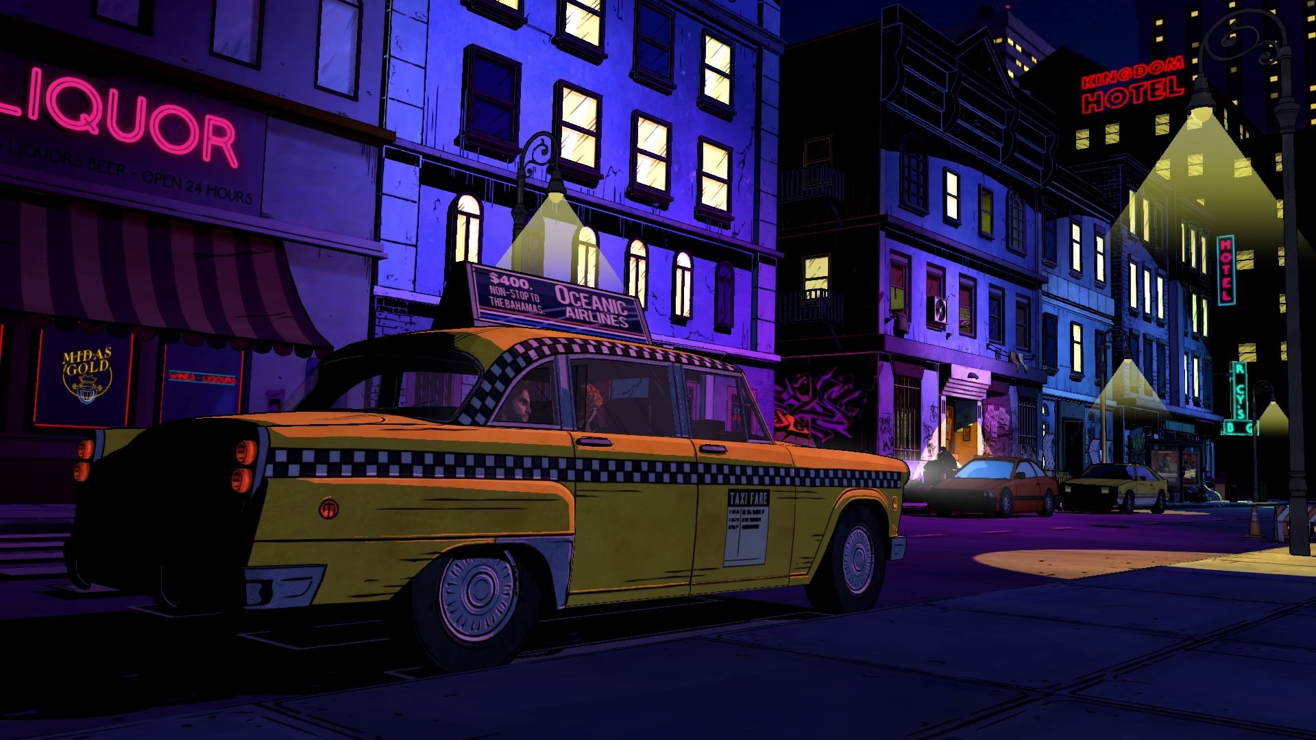 The Wolf Among Us: Taxi in a City at Night HD Wallpaper