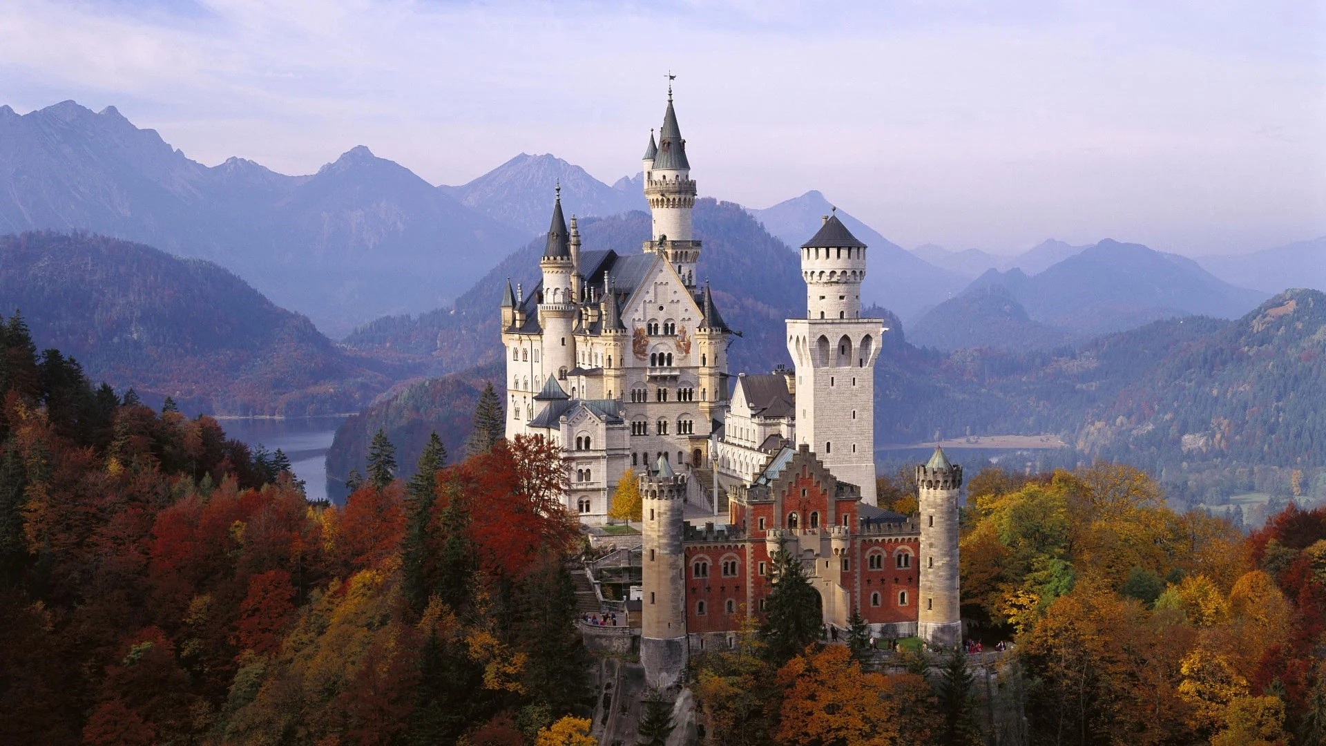 Castle Building Landscape Architecture Neuschwanstein Castle HD 