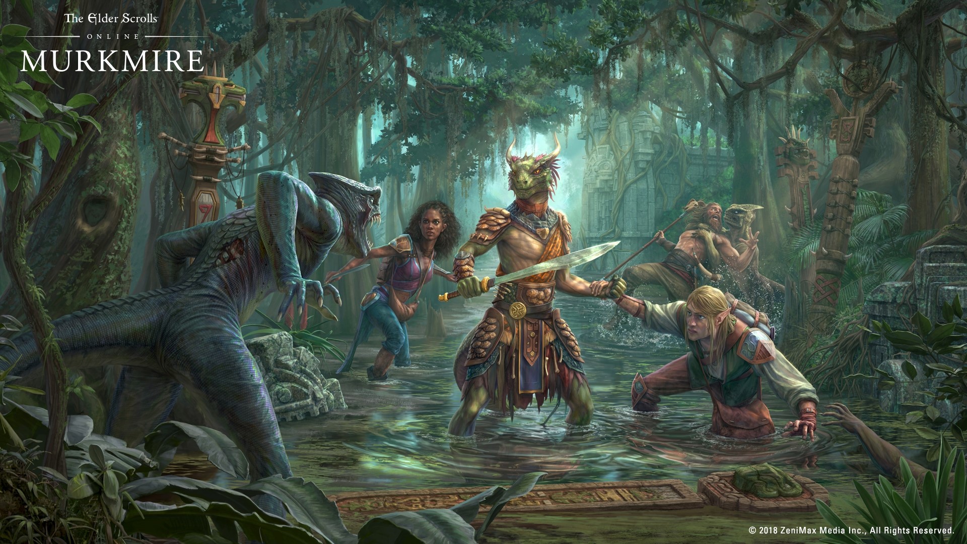 The Elder Scrolls Online: Murkmire swamp battle HD Wallpaper