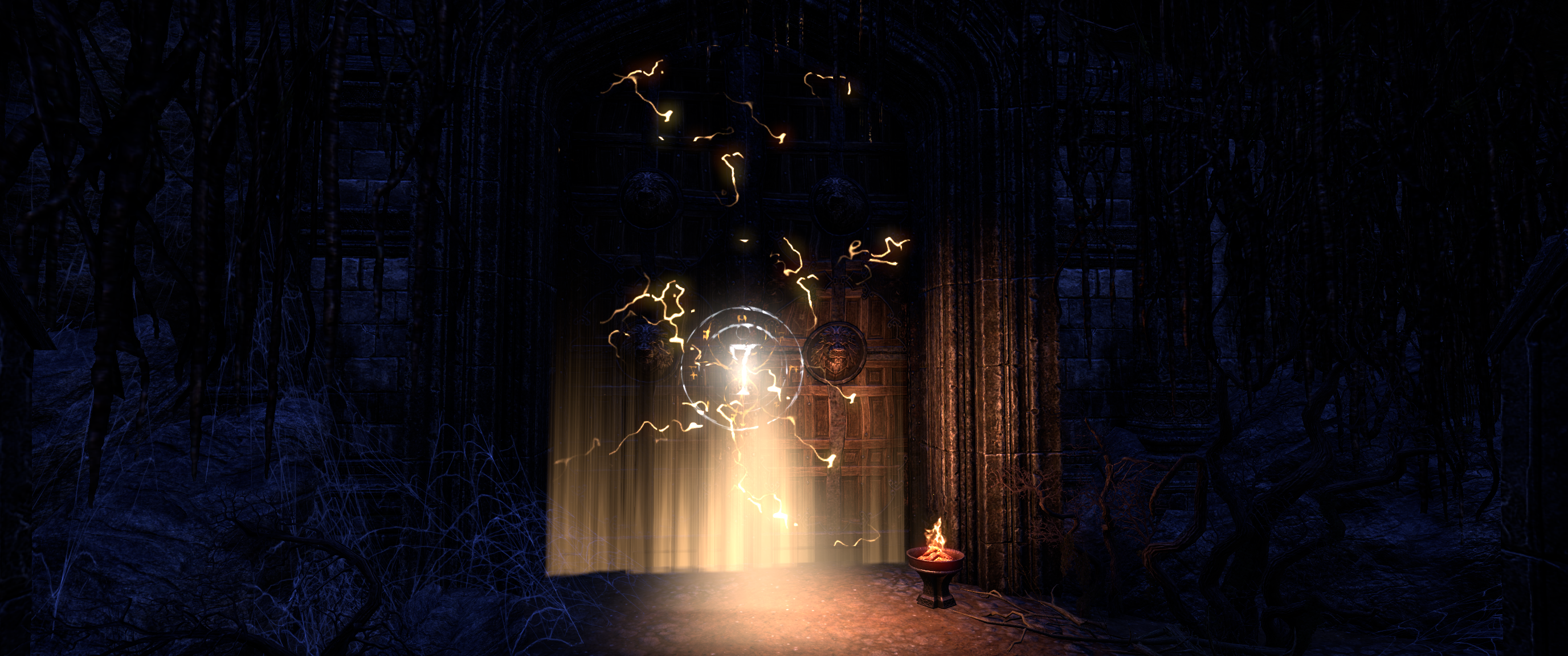 The Elder Scrolls Online arcane portal with lightning HD Wallpaper