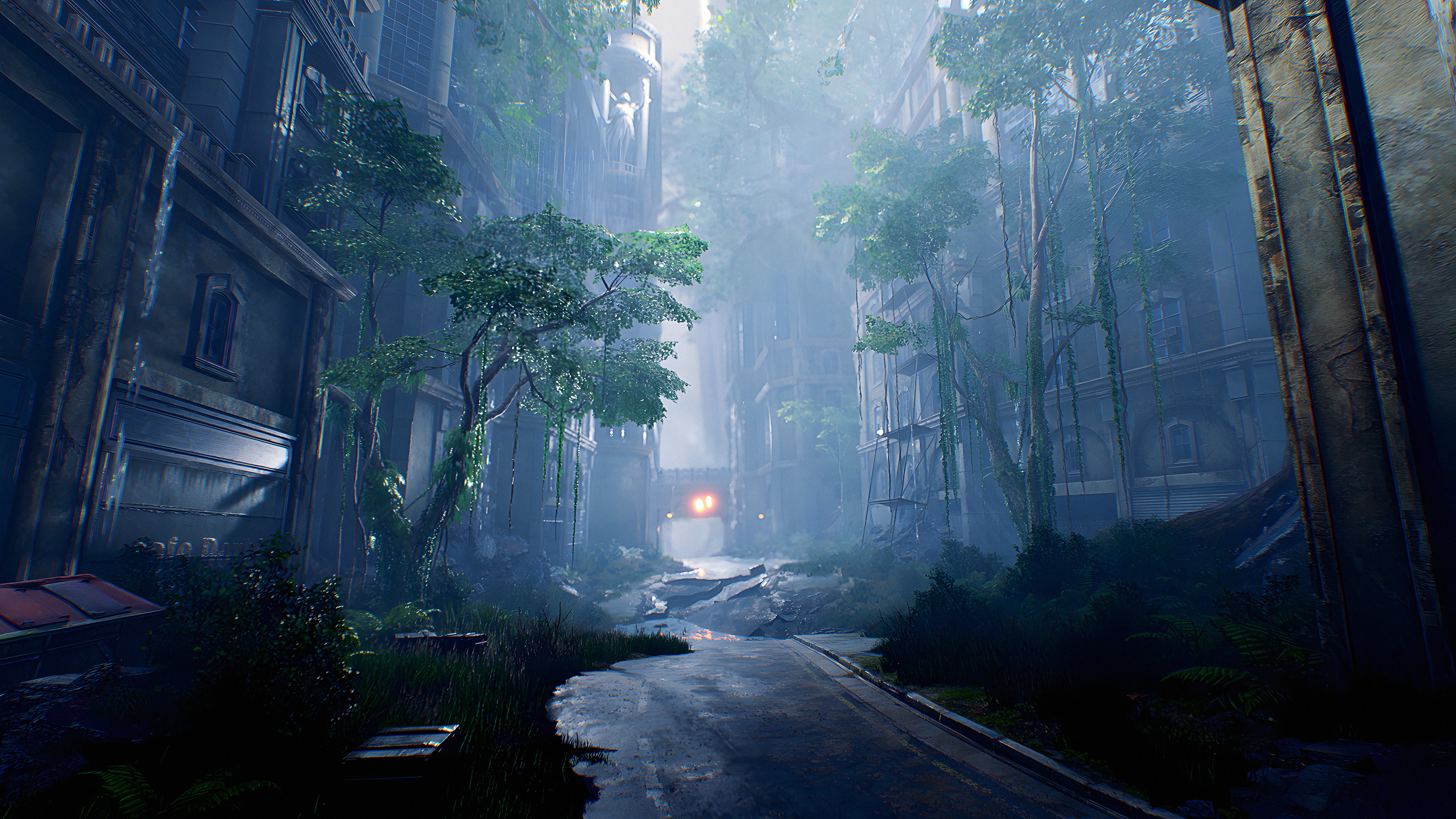 4K video game art of Project Eve cityscape HD Wallpaper