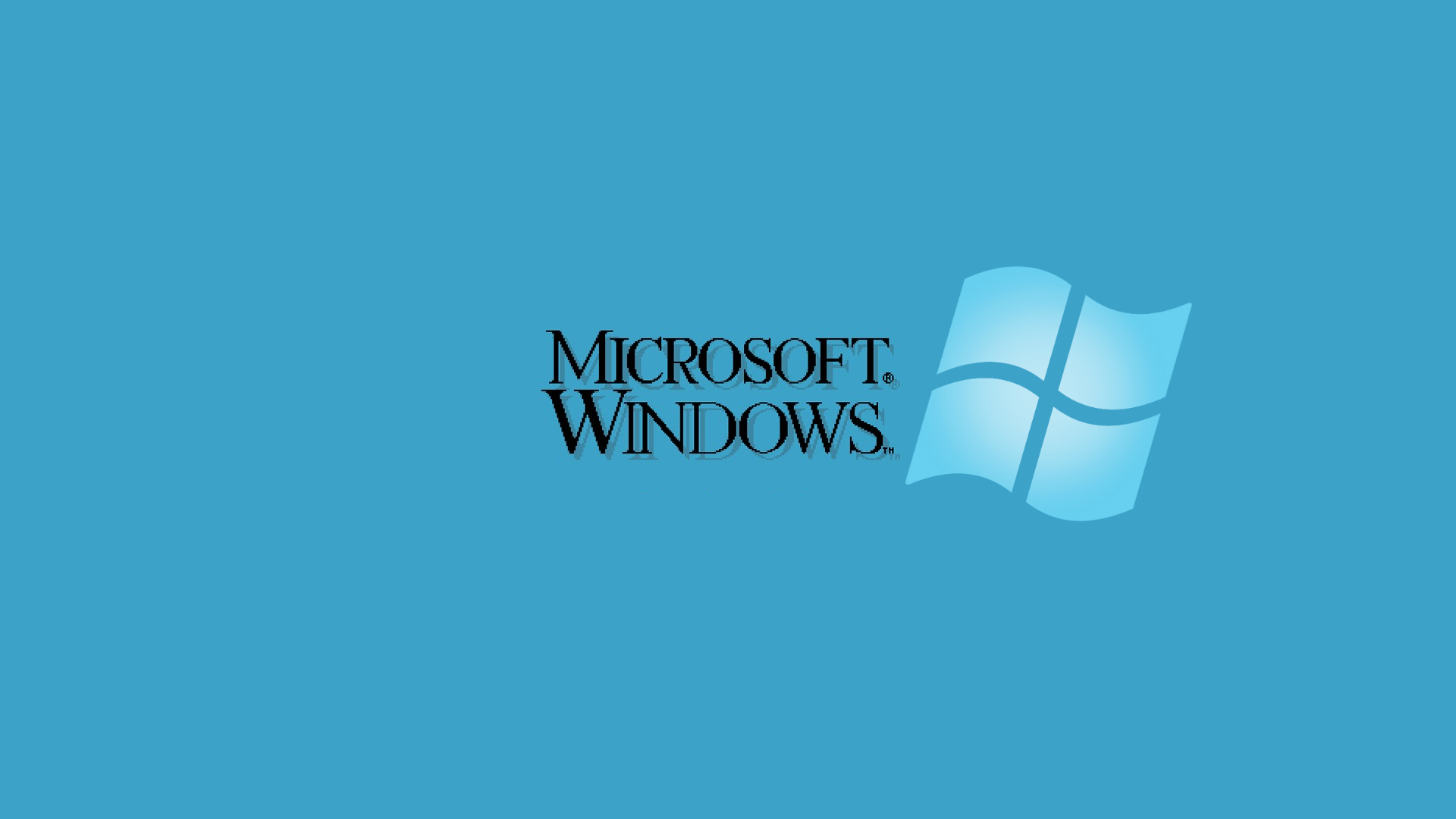 Microsoft Windows logo on blue background HD Wallpaper