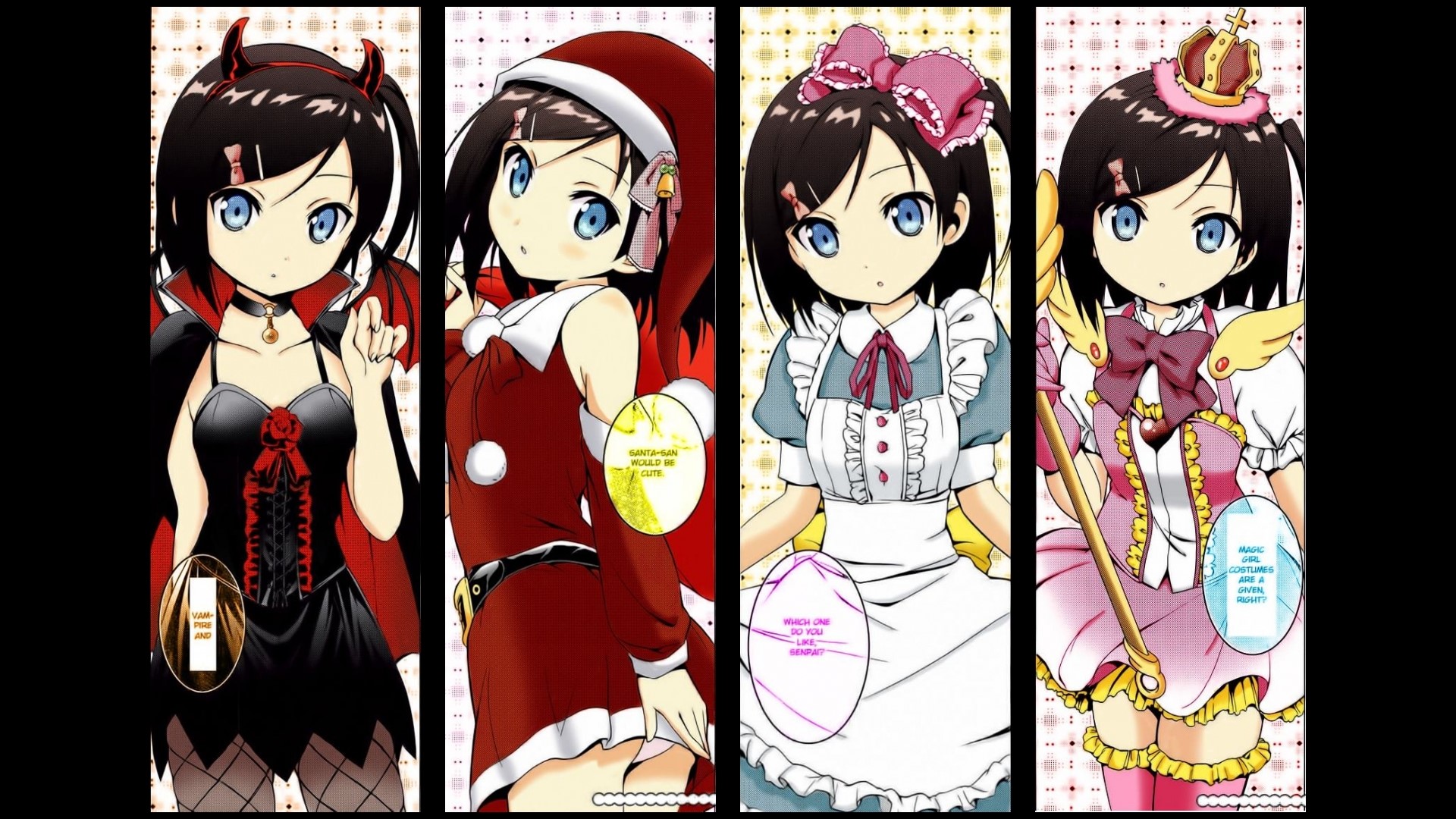 Tsutsukakushi Tsukiko in various costumes from Hentai Ouji to Warawanai Neko HD Wallpaper