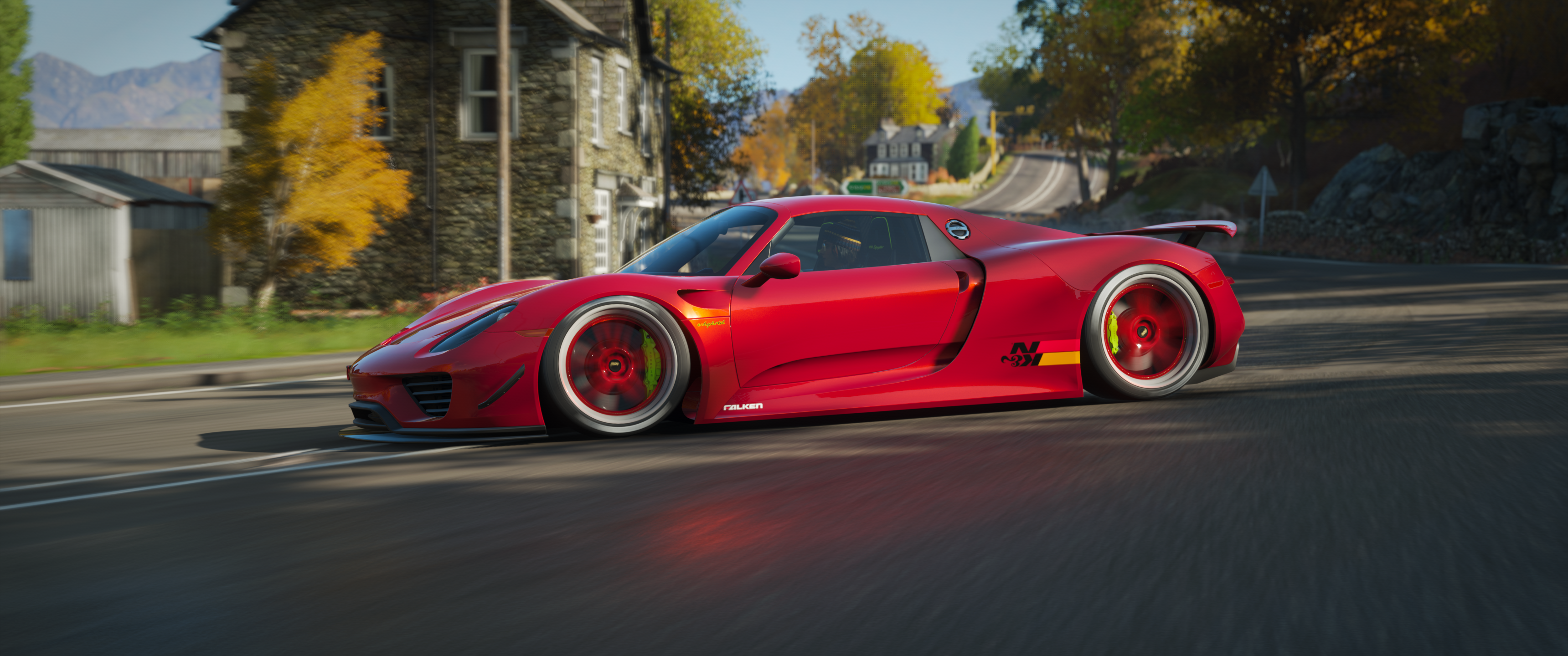Red Porsche 918 Spyder in Forza Horizon 4 HD Wallpaper