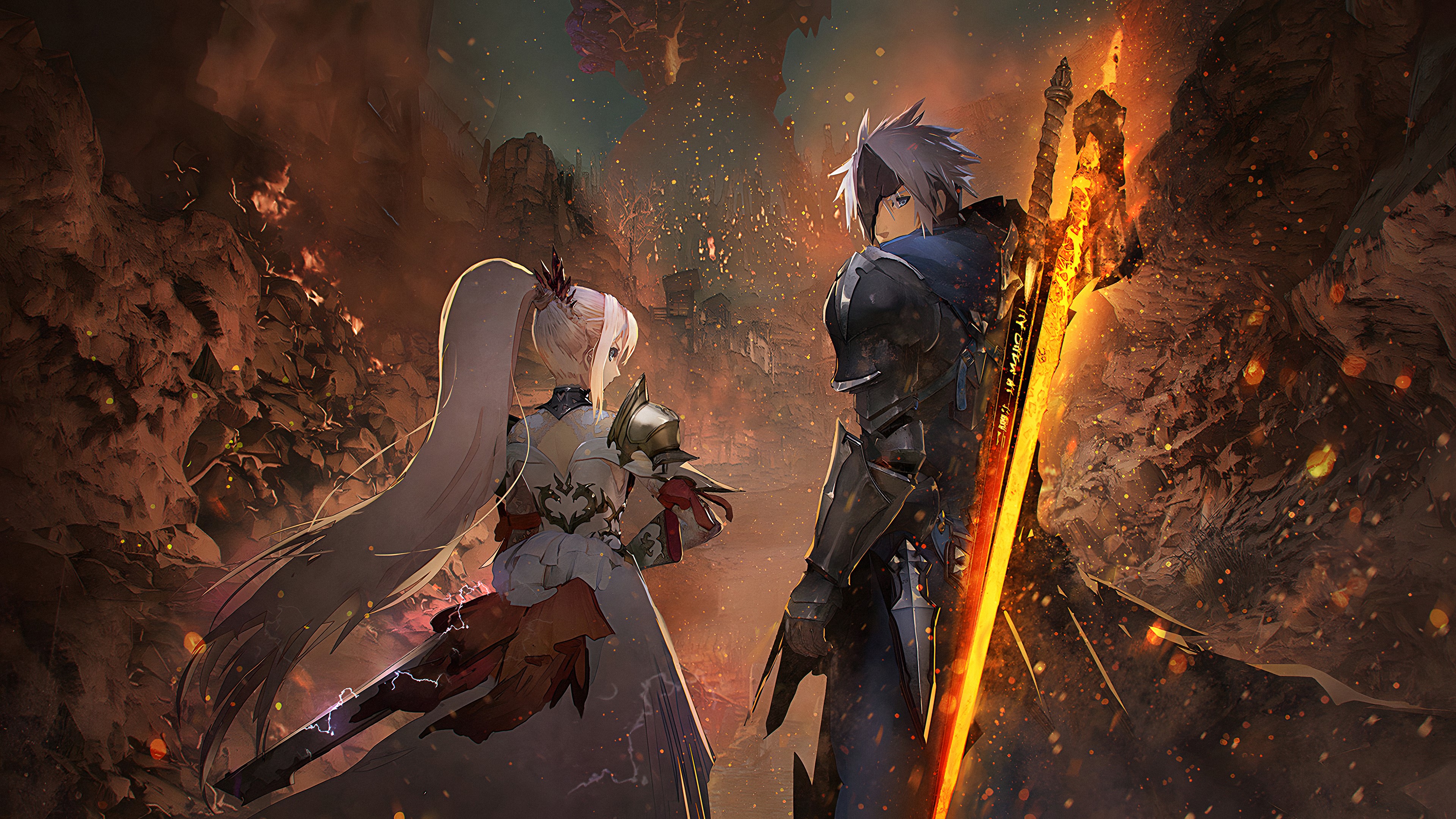 Alphen and Shionne from Tales of Arise HD Wallpaper