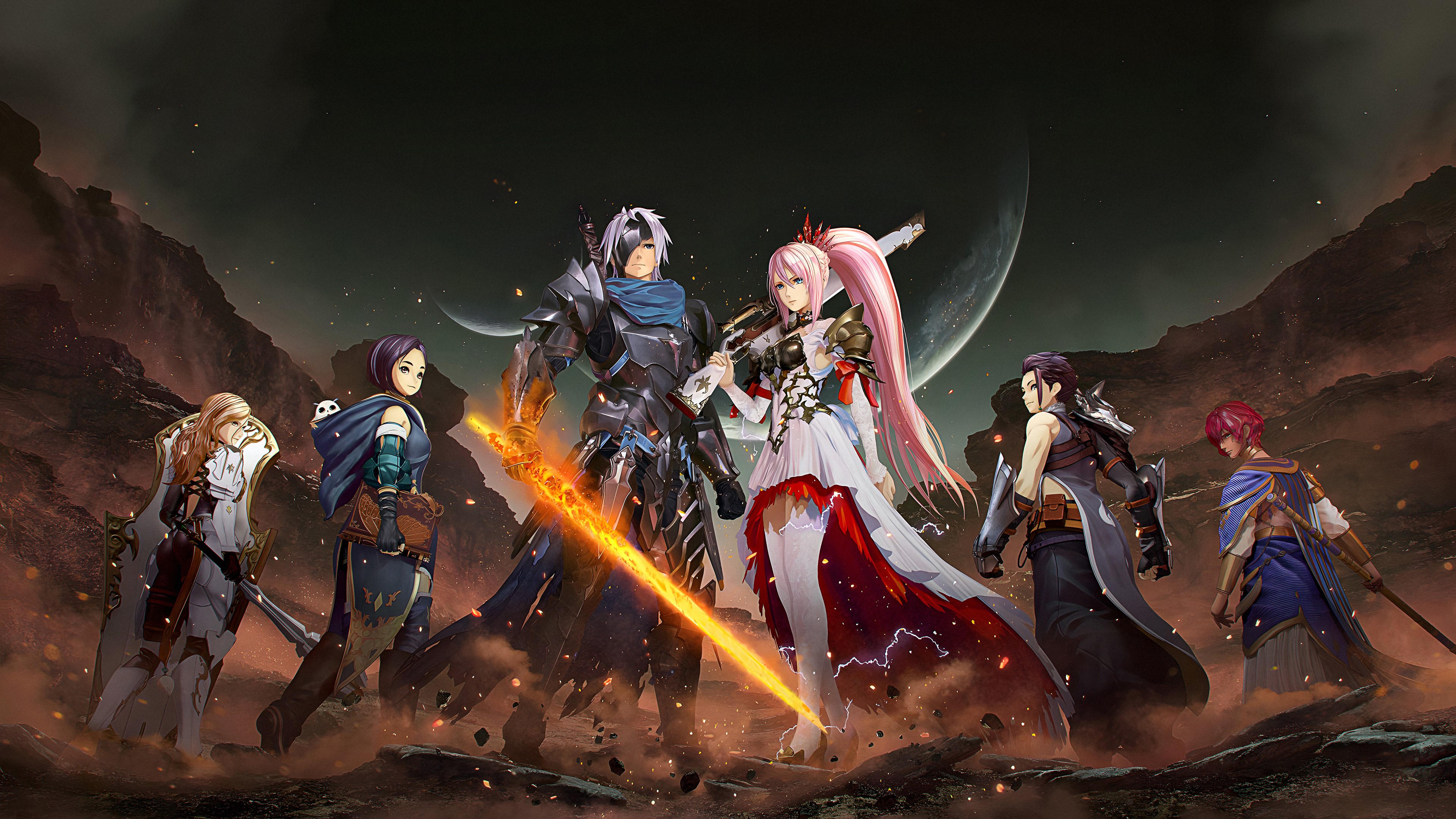 Tales of Arise characters in a desolate landscape HD Wallpaper
