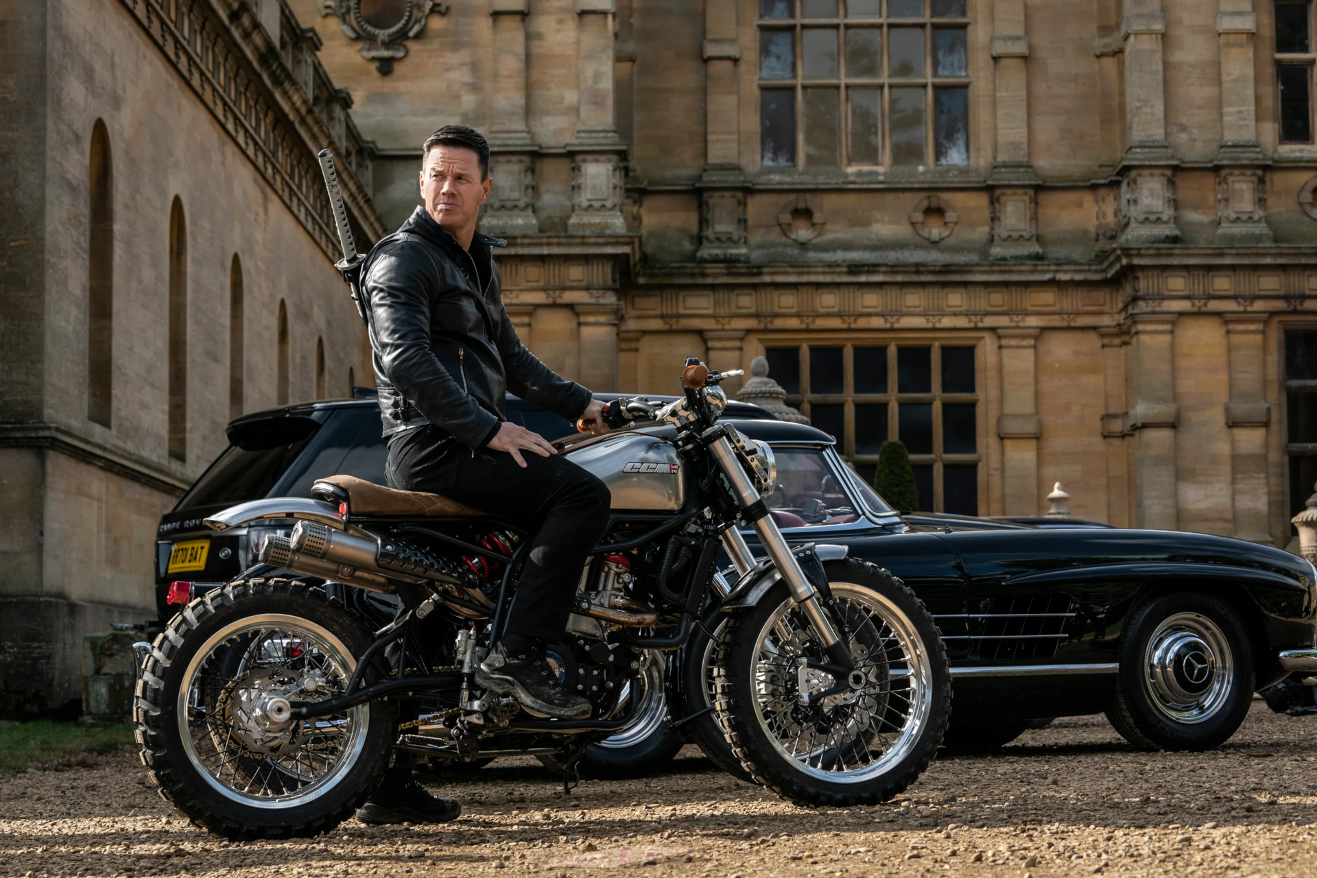 Mark Wahlberg on a motorcycle in Infinite HD Wallpaper