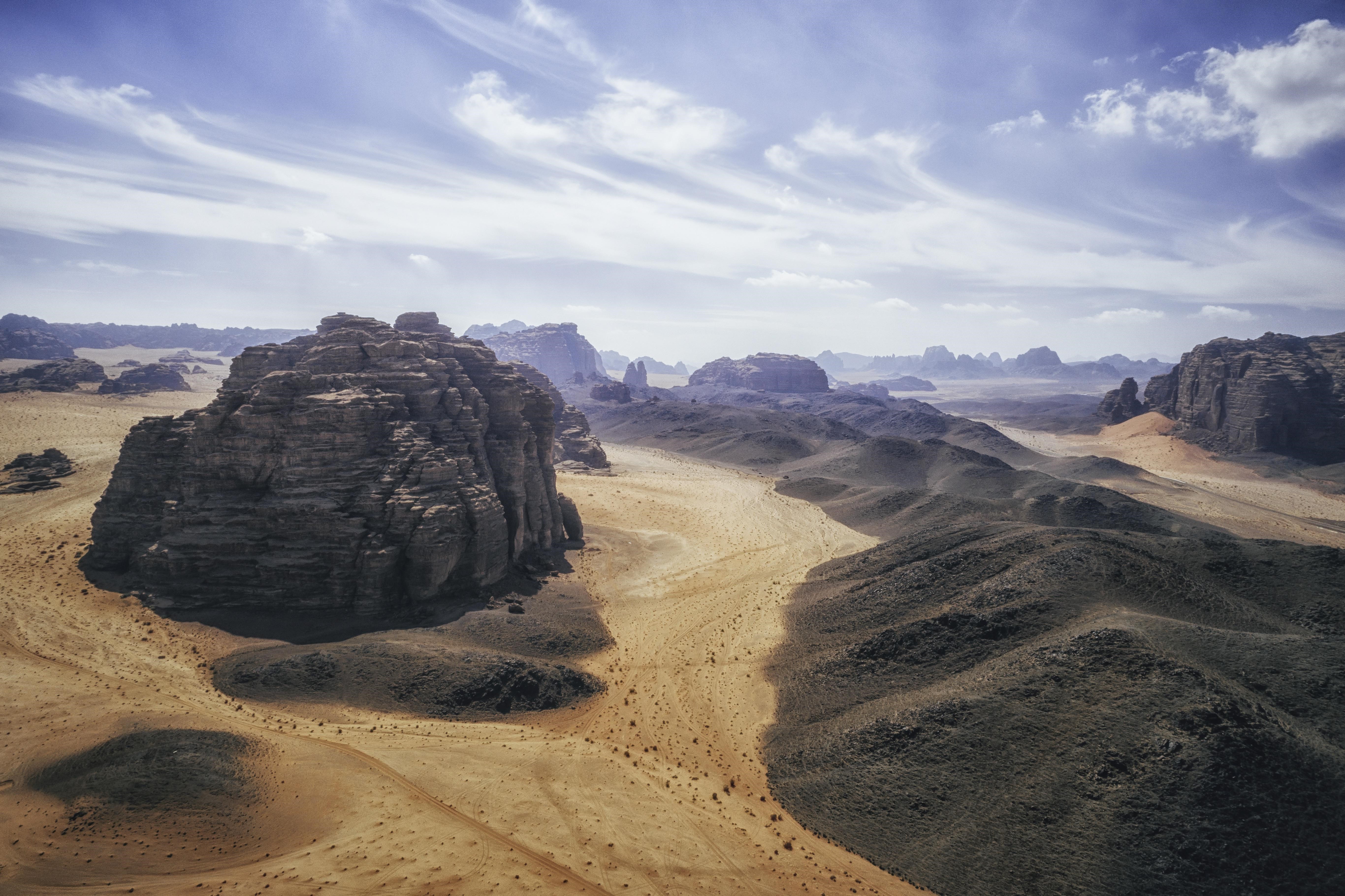 4K, Saudi Arabia, desert, landscape HD Wallpaper