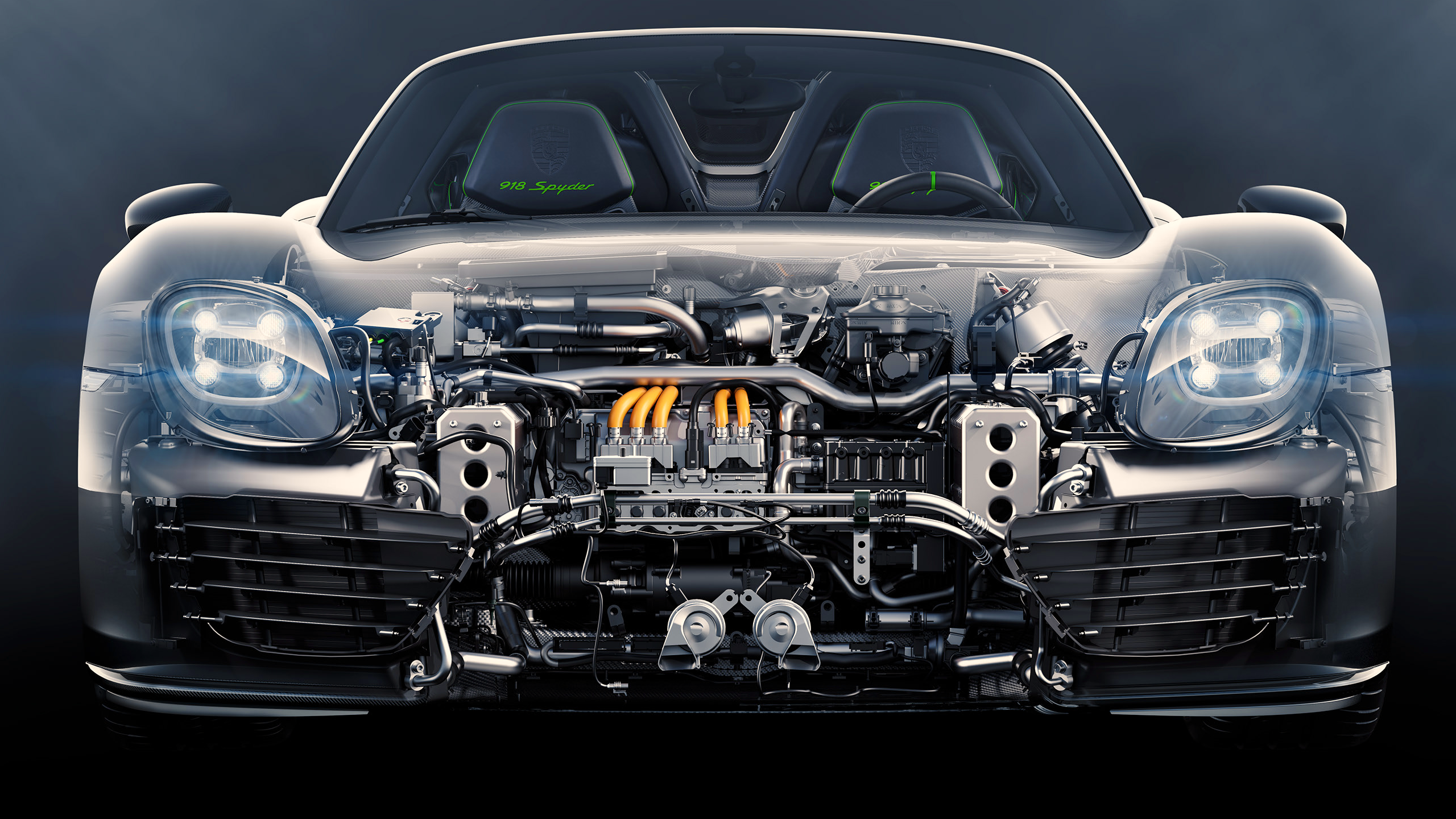 CGI, Porsche 918 Spyder, Porsche, car, Radiography HD Wallpaper