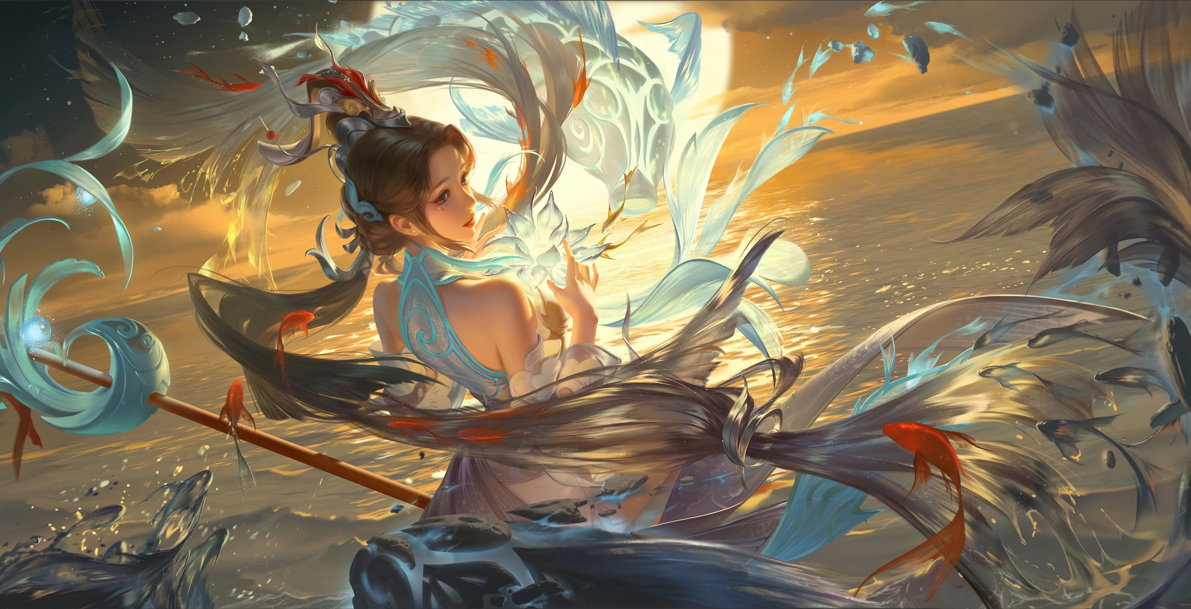 4K, Honor of Kings, fantasy art, 中国、古风 HD Wallpaper