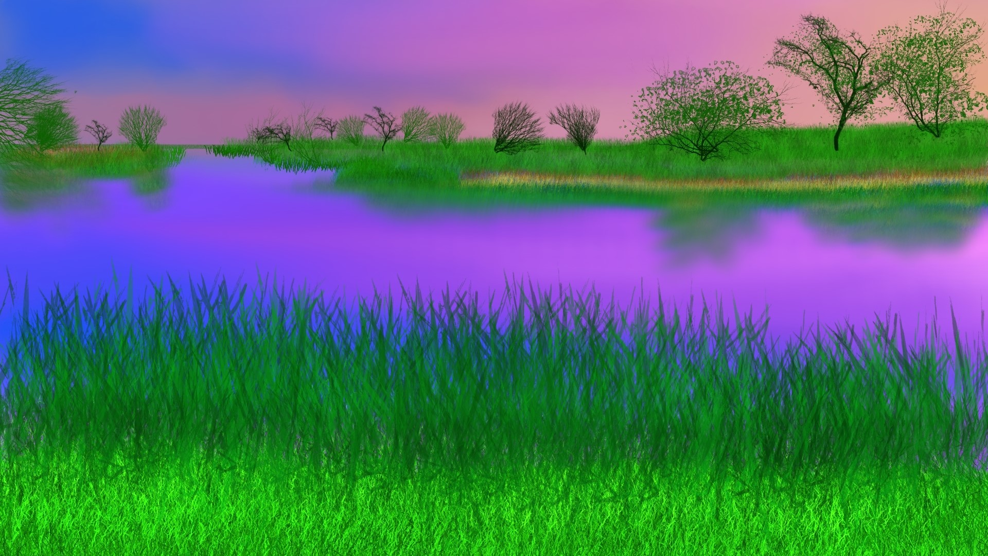 landscape, digital art, digital painting, nature HD Wallpaper