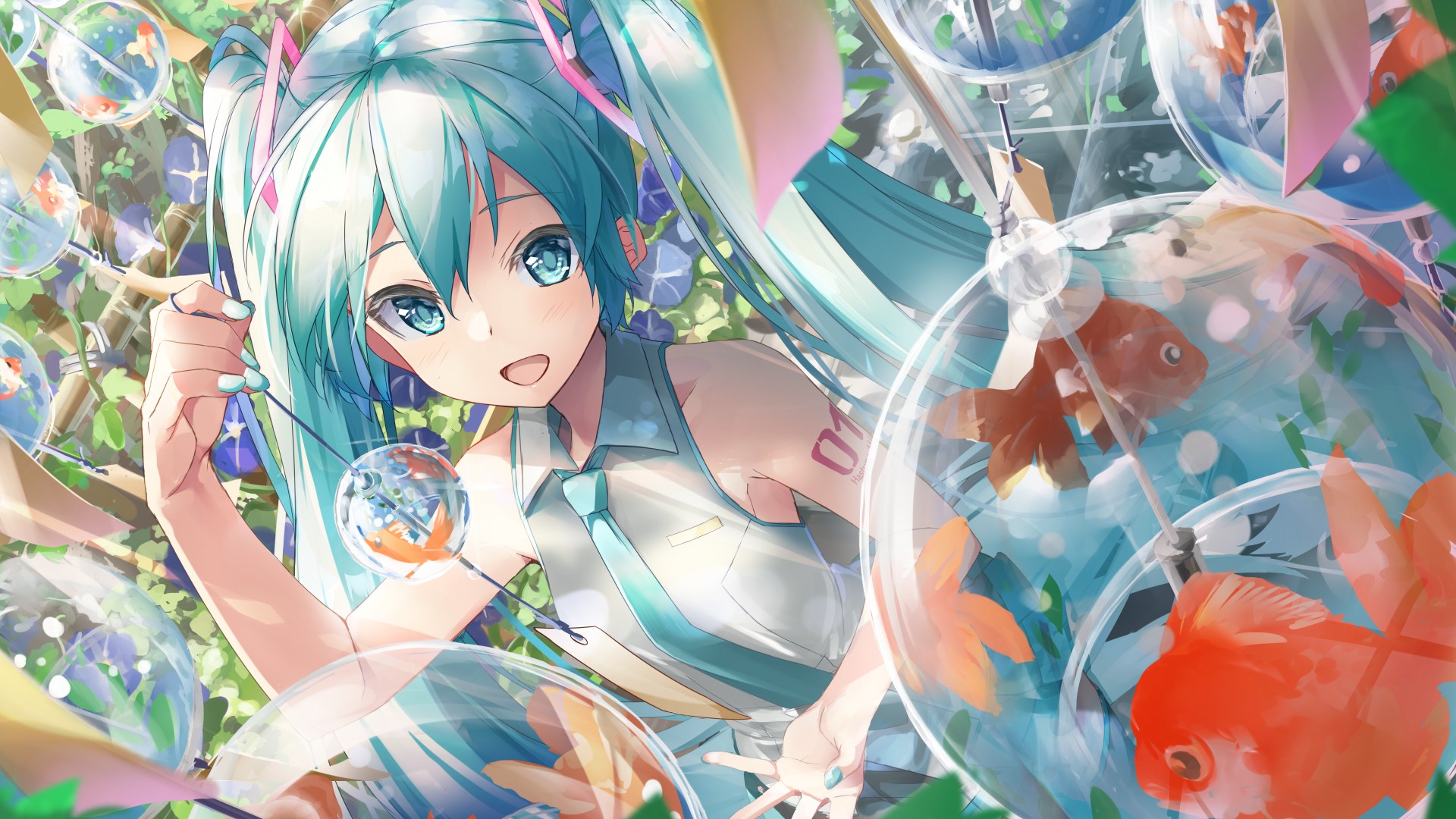 Hatsune Miku, aqua hair, blue eyes, Daidou, Vocaloid, anime girls, anime, artwork HD Wallpaper