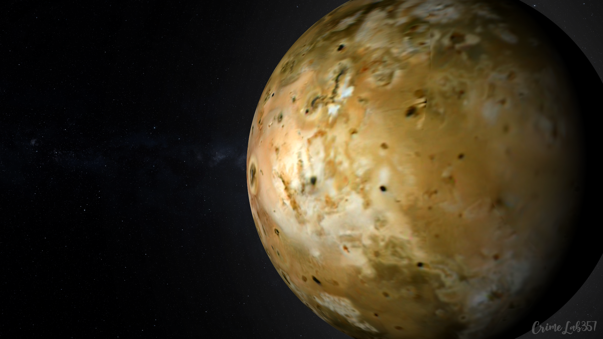 planet, Io (moon), 3D graphics, watermarked HD Wallpaper